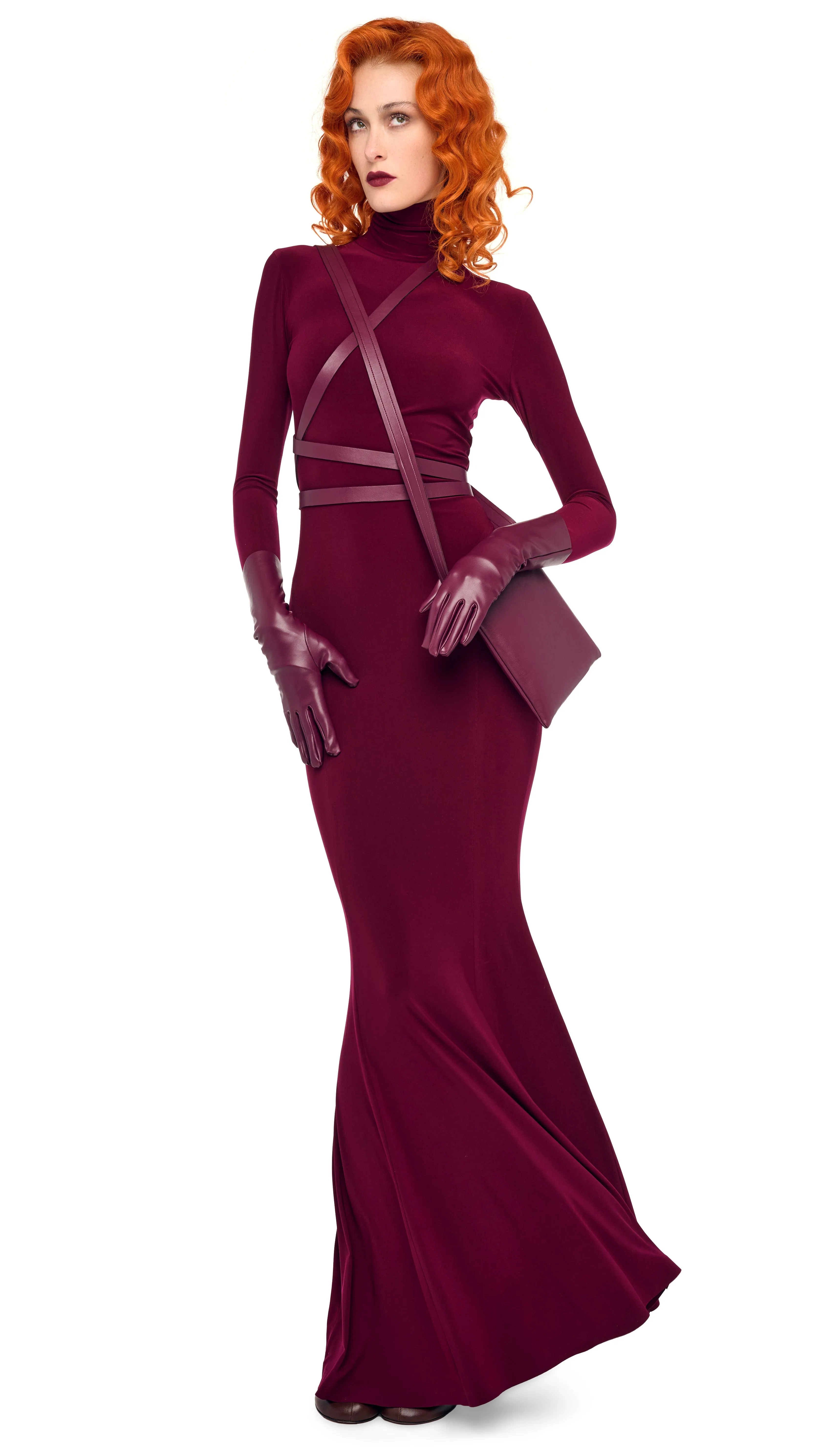 LONG SLEEVE TURTLE FISHTAIL GOWN sold by Norma Kamali product image thumbnail 5