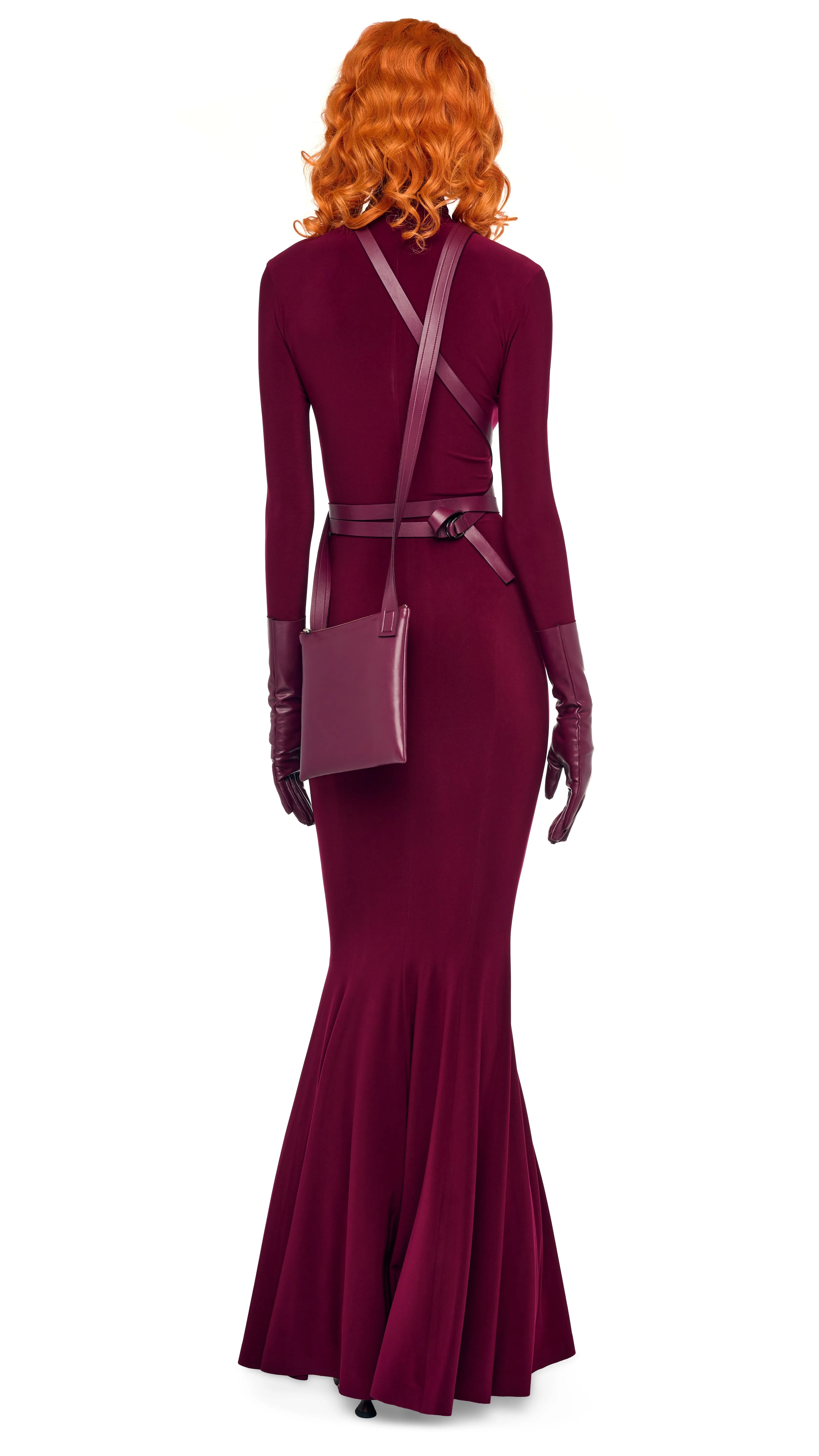 LONG SLEEVE TURTLE FISHTAIL GOWN sold by Norma Kamali product image thumbnail 3