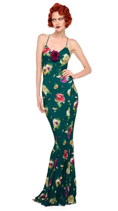 LOW BACK SLIP FISHTAIL GOWN sold by Norma Kamali