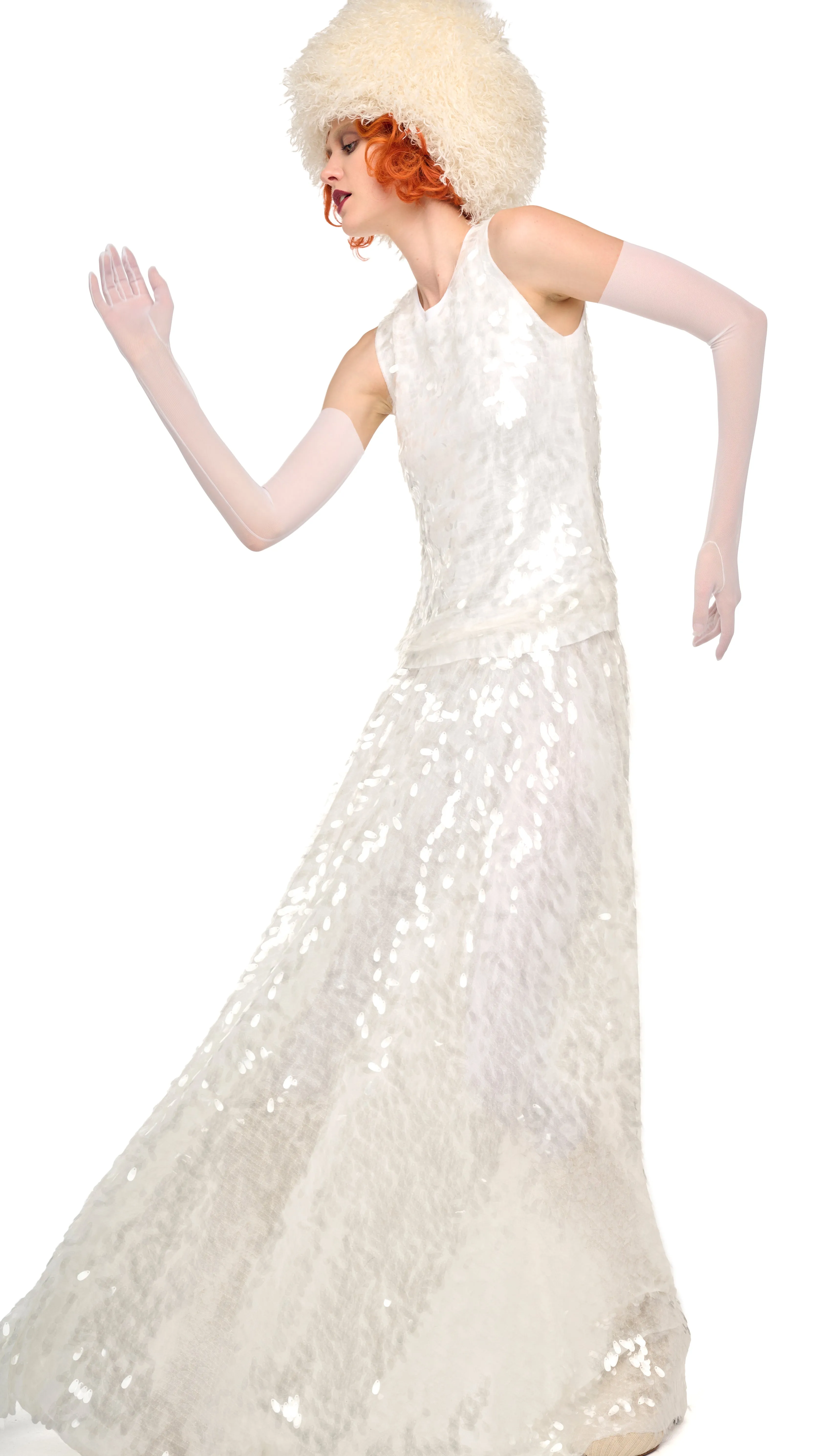 SLEEVELESS TOP / LONG FLARED GOWN sold by Norma Kamali product image thumbnail 4