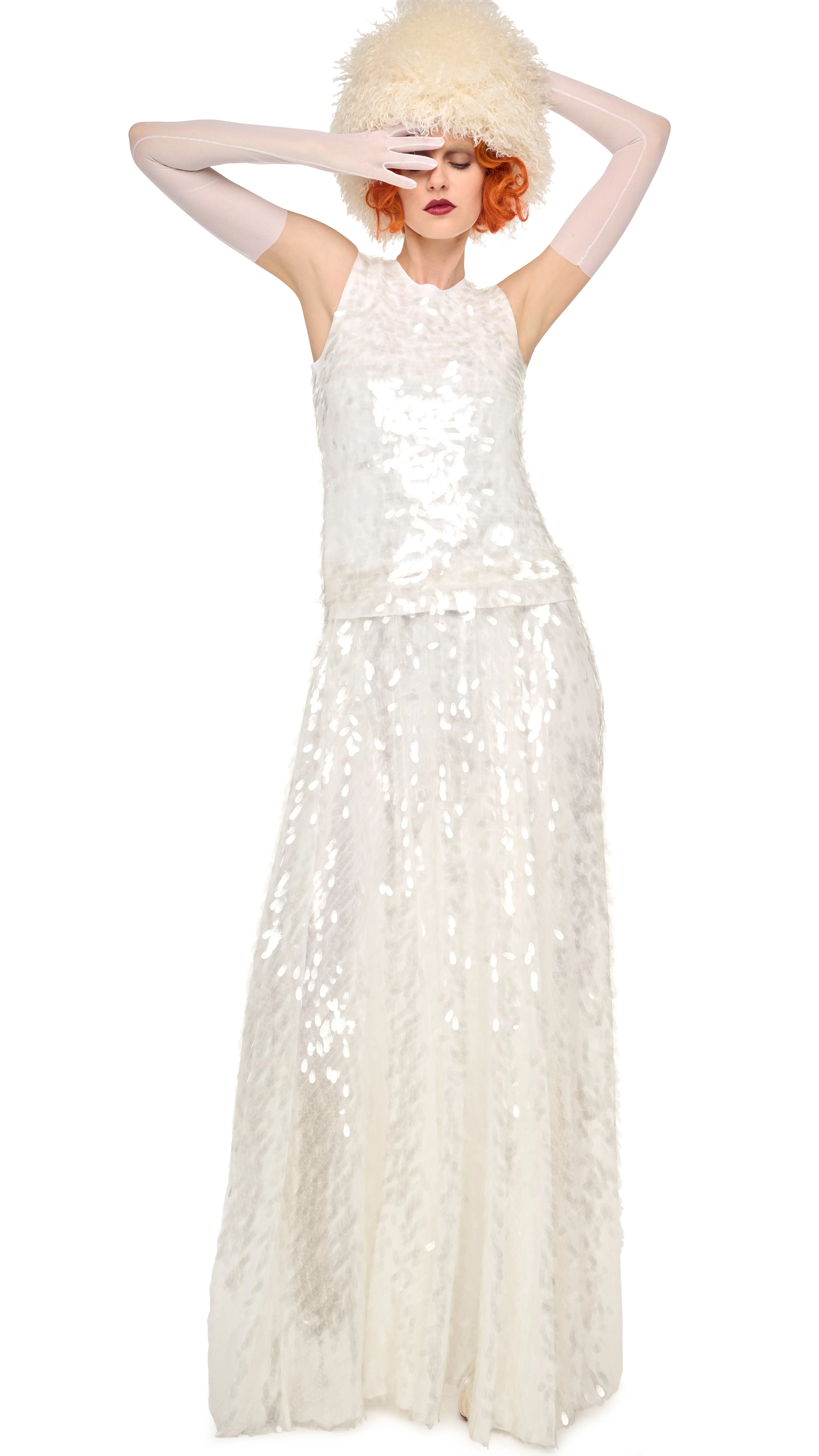 SLEEVELESS TOP / LONG FLARED GOWN sold by Norma Kamali product image thumbnail 5