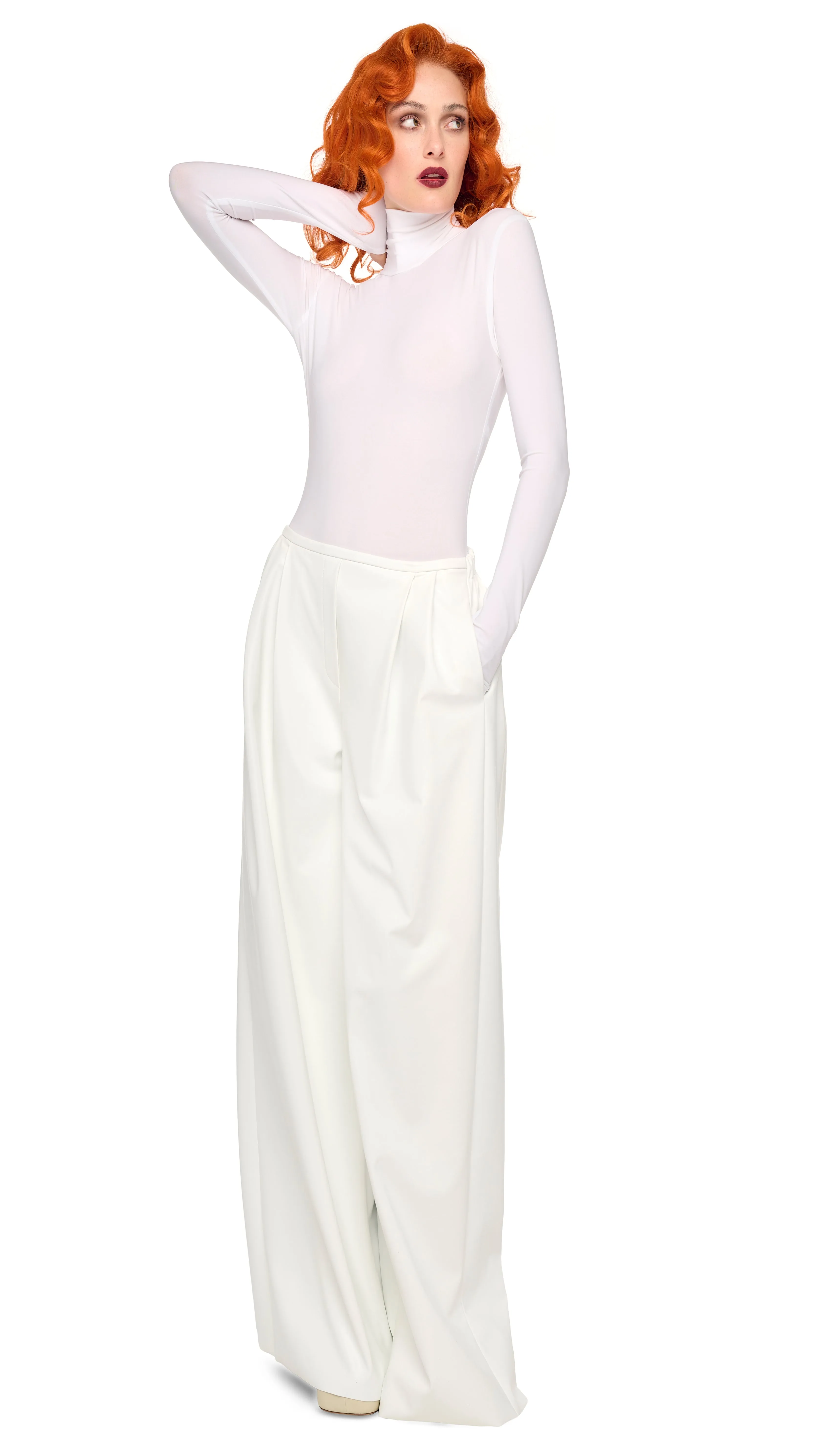 LONG SLEEVE TURTLE BODYSUIT sold by Norma Kamali product image thumbnail 4