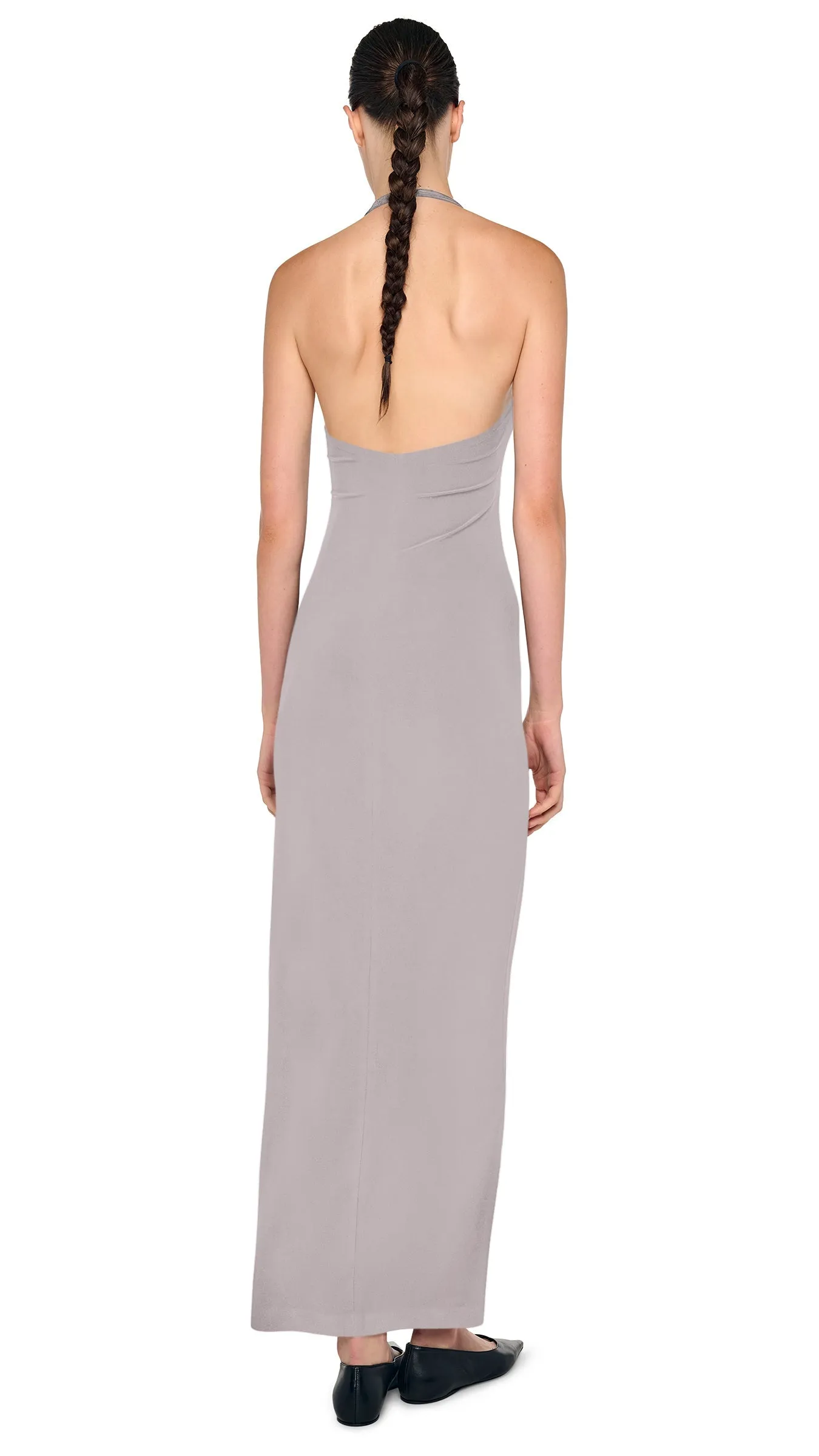 HALTER LONG DRESS W/ SIDE SLIT sold by Norma Kamali product image thumbnail 3