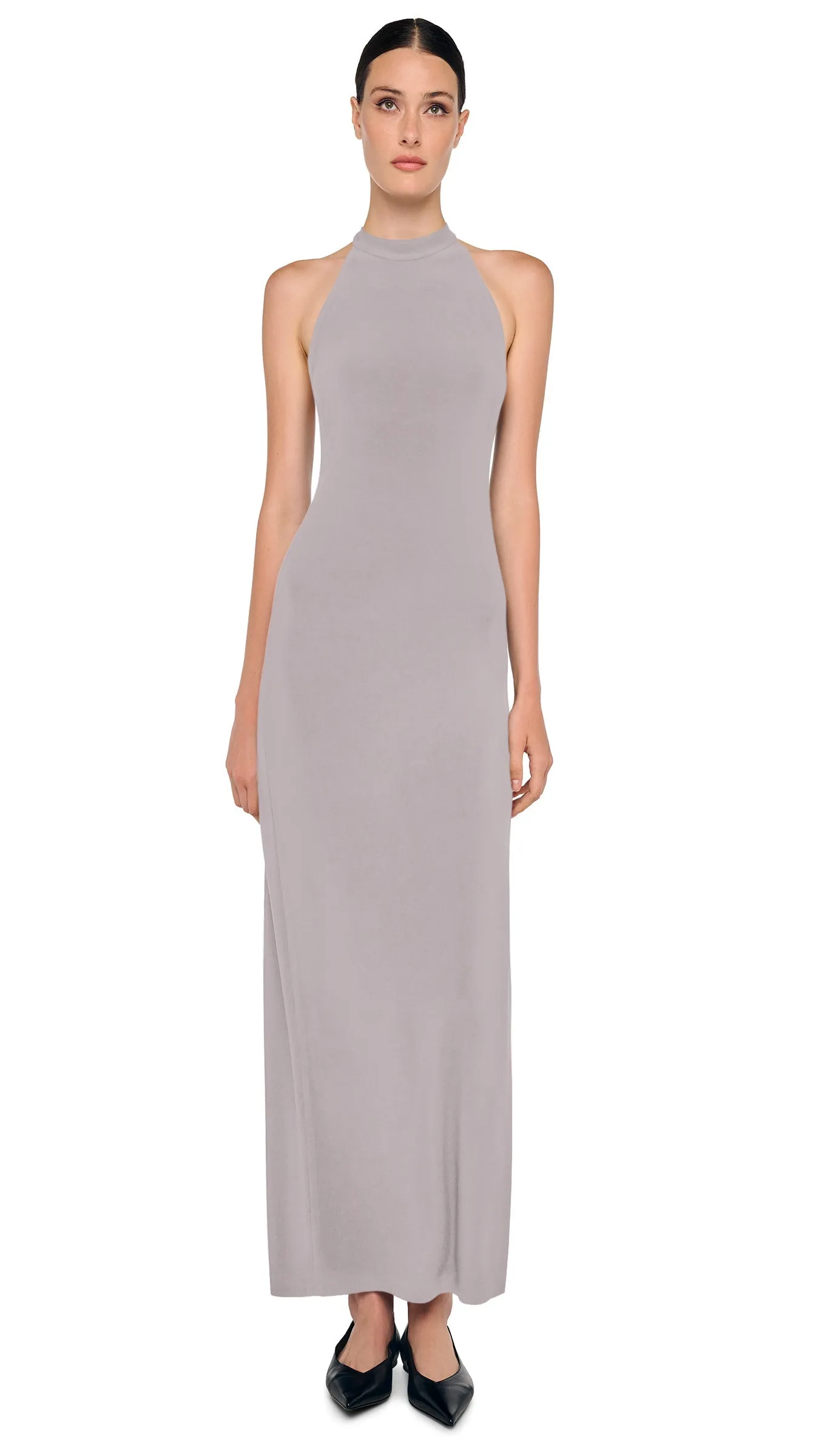 HALTER LONG DRESS W/ SIDE SLIT sold by Norma Kamali
