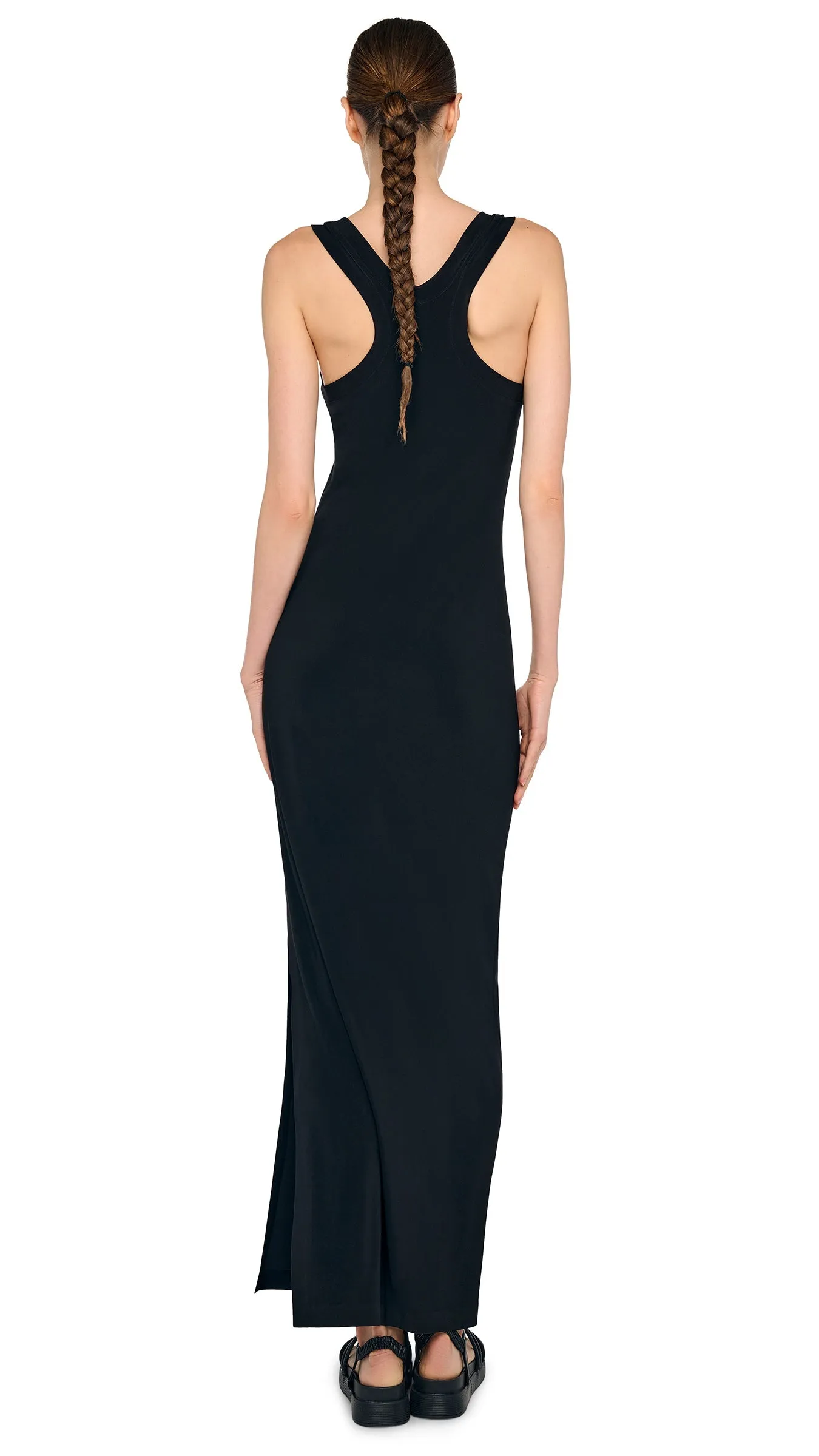 RACER LONG DRESS W/ SIDE SLIT sold by Norma Kamali product image thumbnail 3