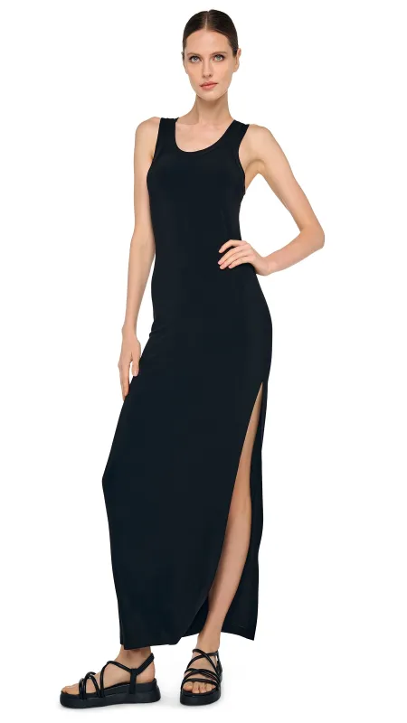 RACER LONG DRESS W/ SIDE SLIT sold by Norma Kamali