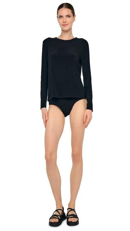 CROPPED LONG SLEEVE T sold by Norma Kamali