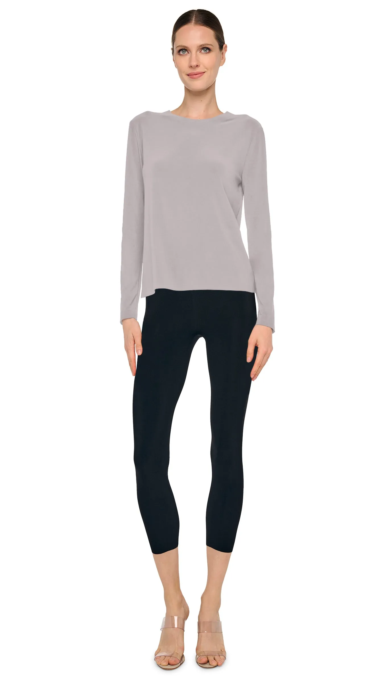 CROPPED LONG SLEEVE T sold by Norma Kamali product image thumbnail 5