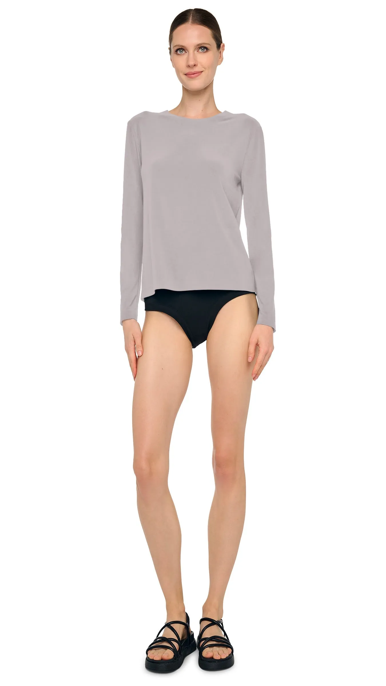 CROPPED LONG SLEEVE T sold by Norma Kamali