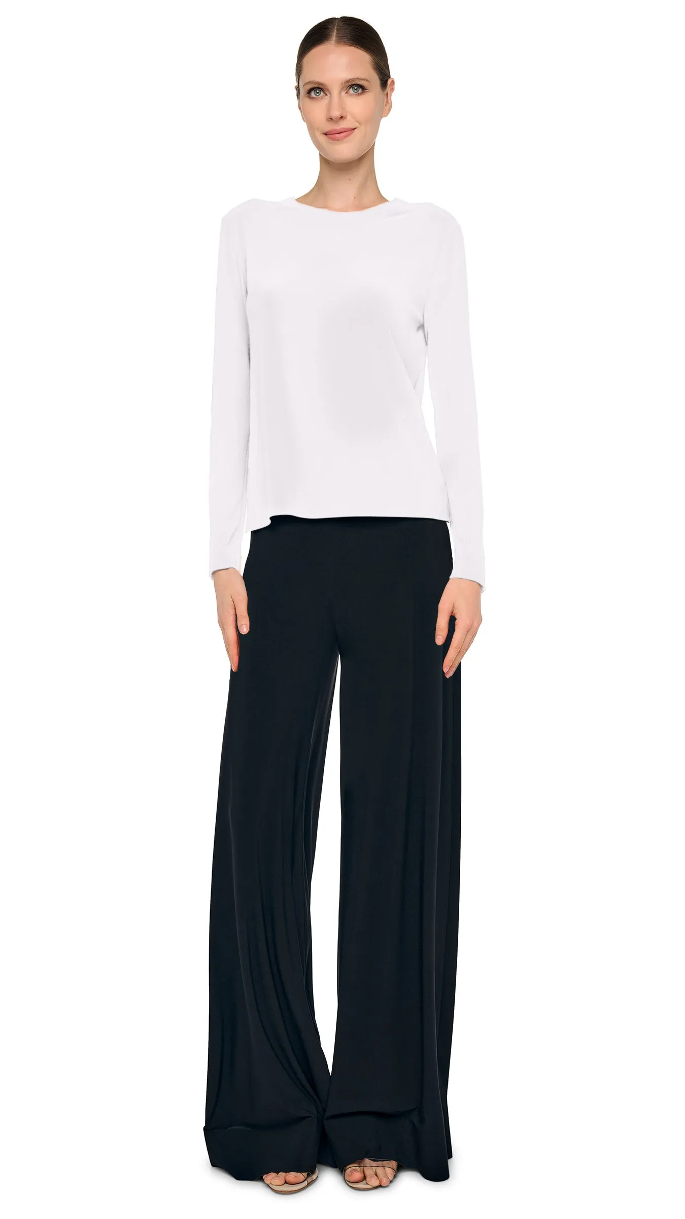 CROPPED LONG SLEEVE T sold by Norma Kamali product image thumbnail 4