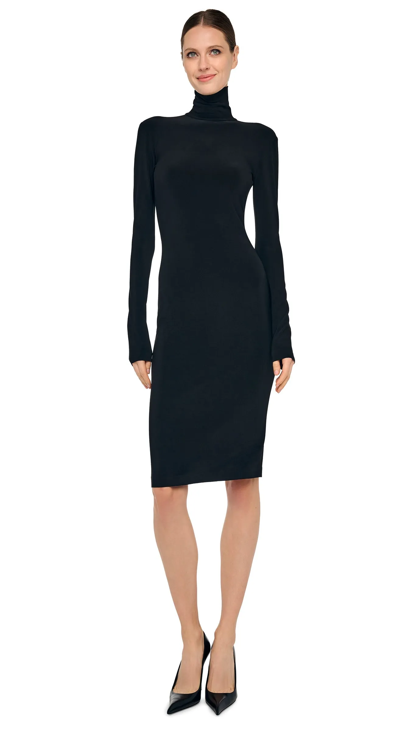 LONG SLEEVE TURTLENECK DRESS TO KNEE sold by Norma Kamali