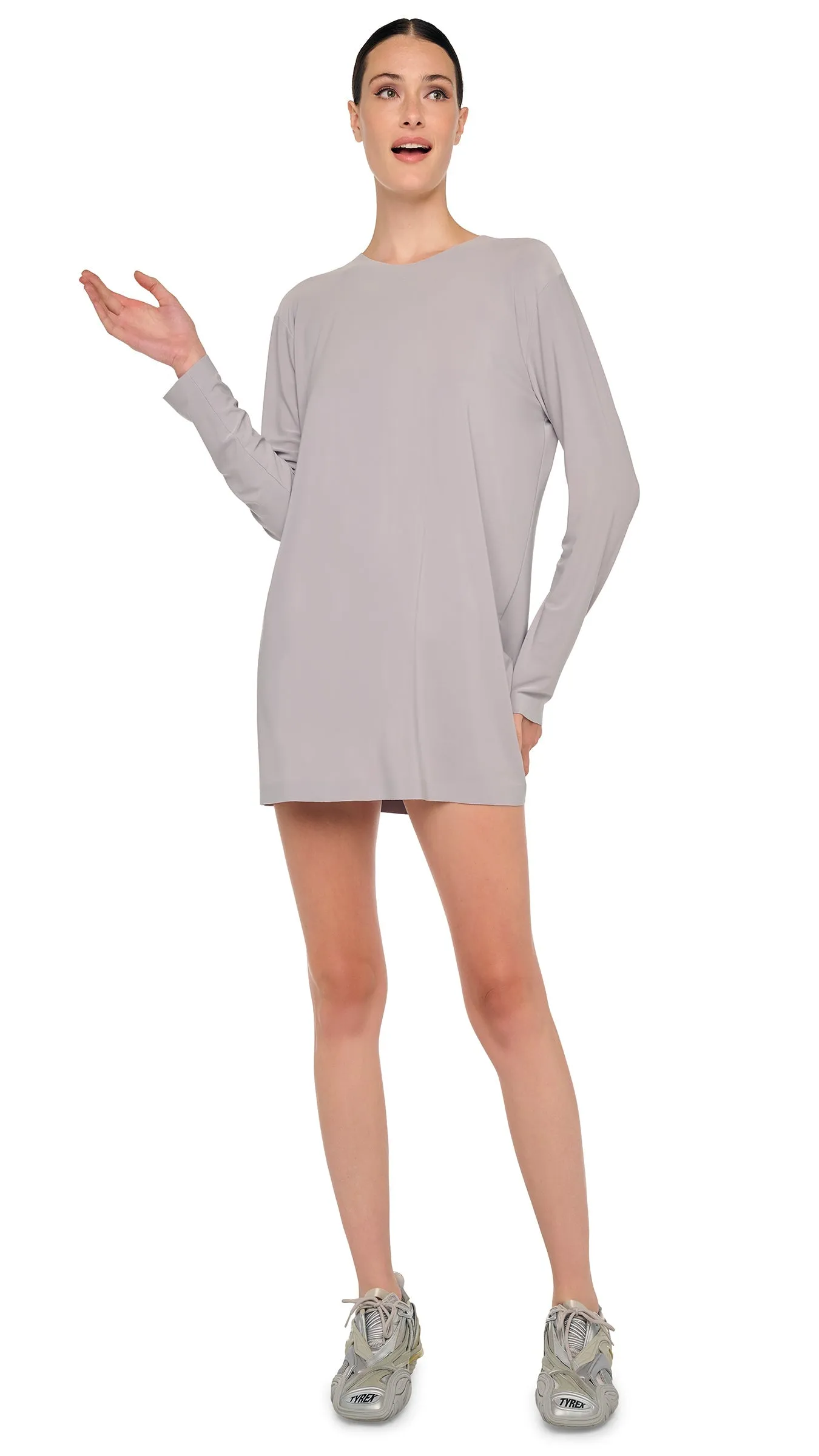 OVERSIZED LONG SLEEVE MINI DRESS sold by Norma Kamali product image thumbnail 4