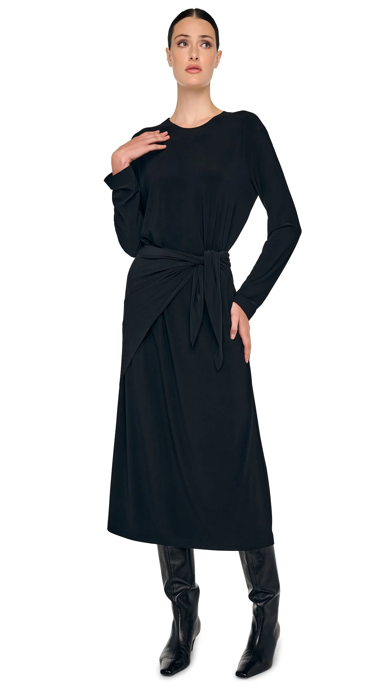 OVERSIZED LONG SLEEVE DRESS TO MIDCALF sold by Norma Kamali product image thumbnail 4