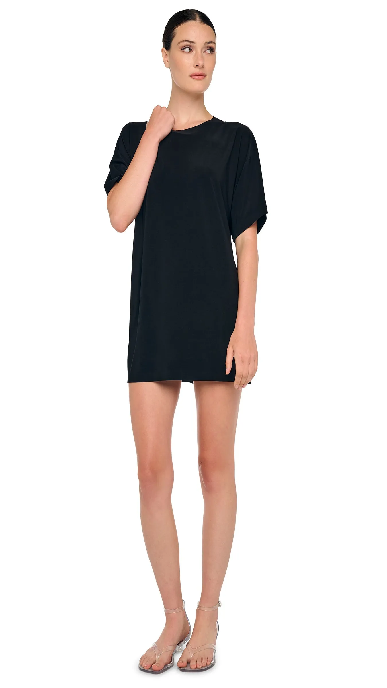 SHORT SLEEVE BOXY MINI DRESS sold by Norma Kamali product image thumbnail 4