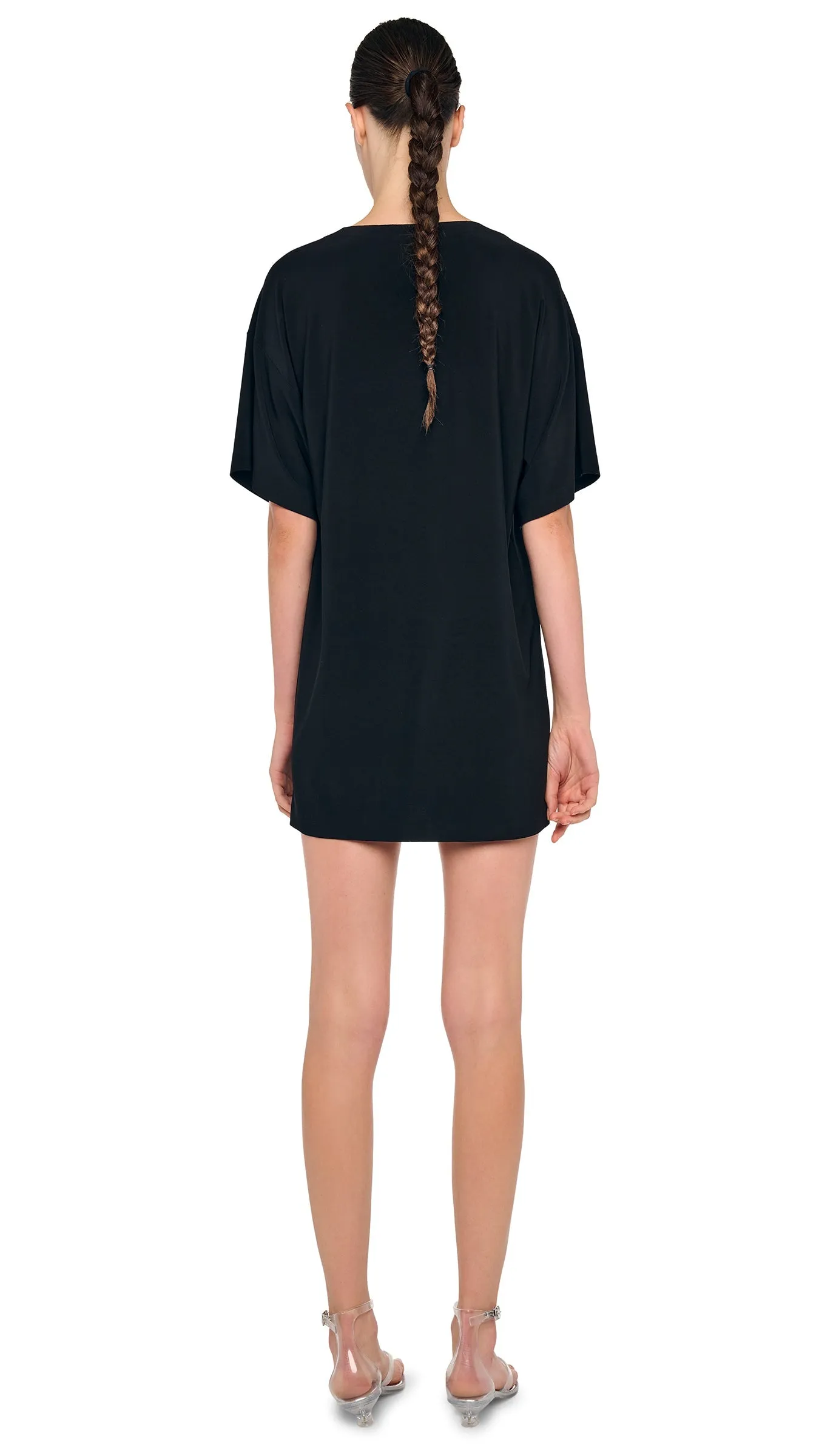 SHORT SLEEVE BOXY MINI DRESS sold by Norma Kamali product image thumbnail 3