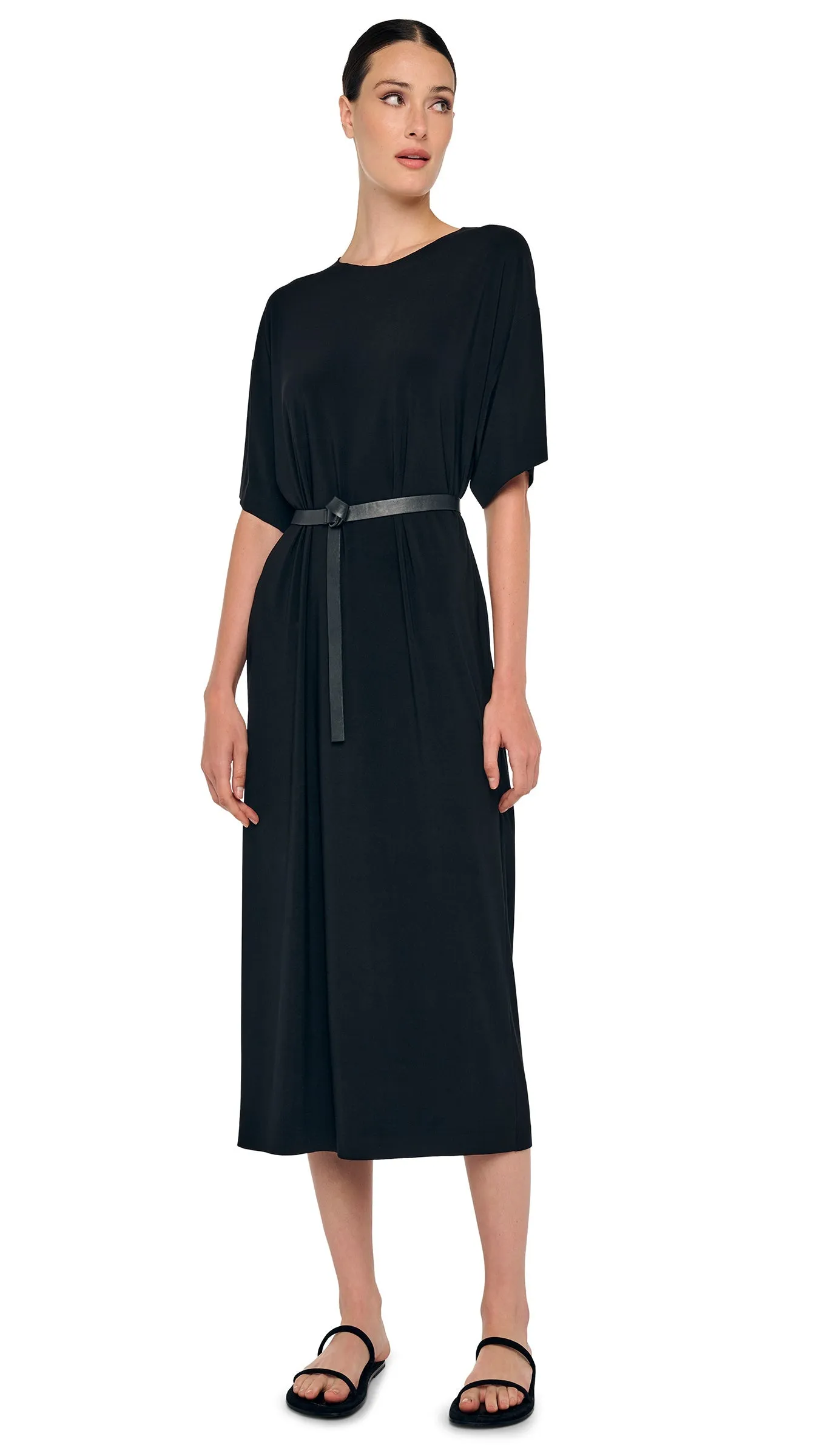 SHORT SLEEVE BOXY DRESS TO MIDCALF sold by Norma Kamali product image thumbnail 4