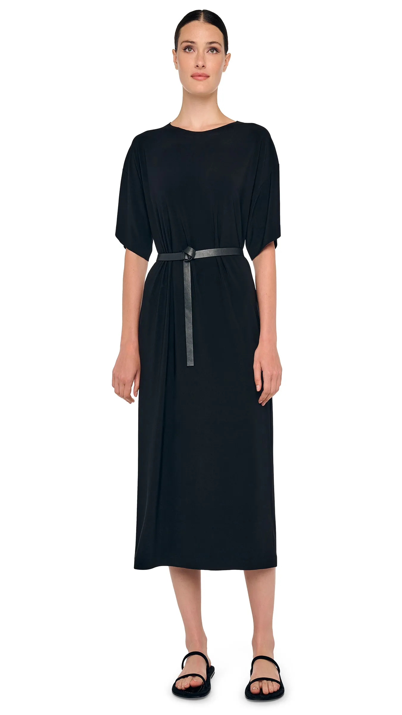 SHORT SLEEVE BOXY DRESS TO MIDCALF sold by Norma Kamali