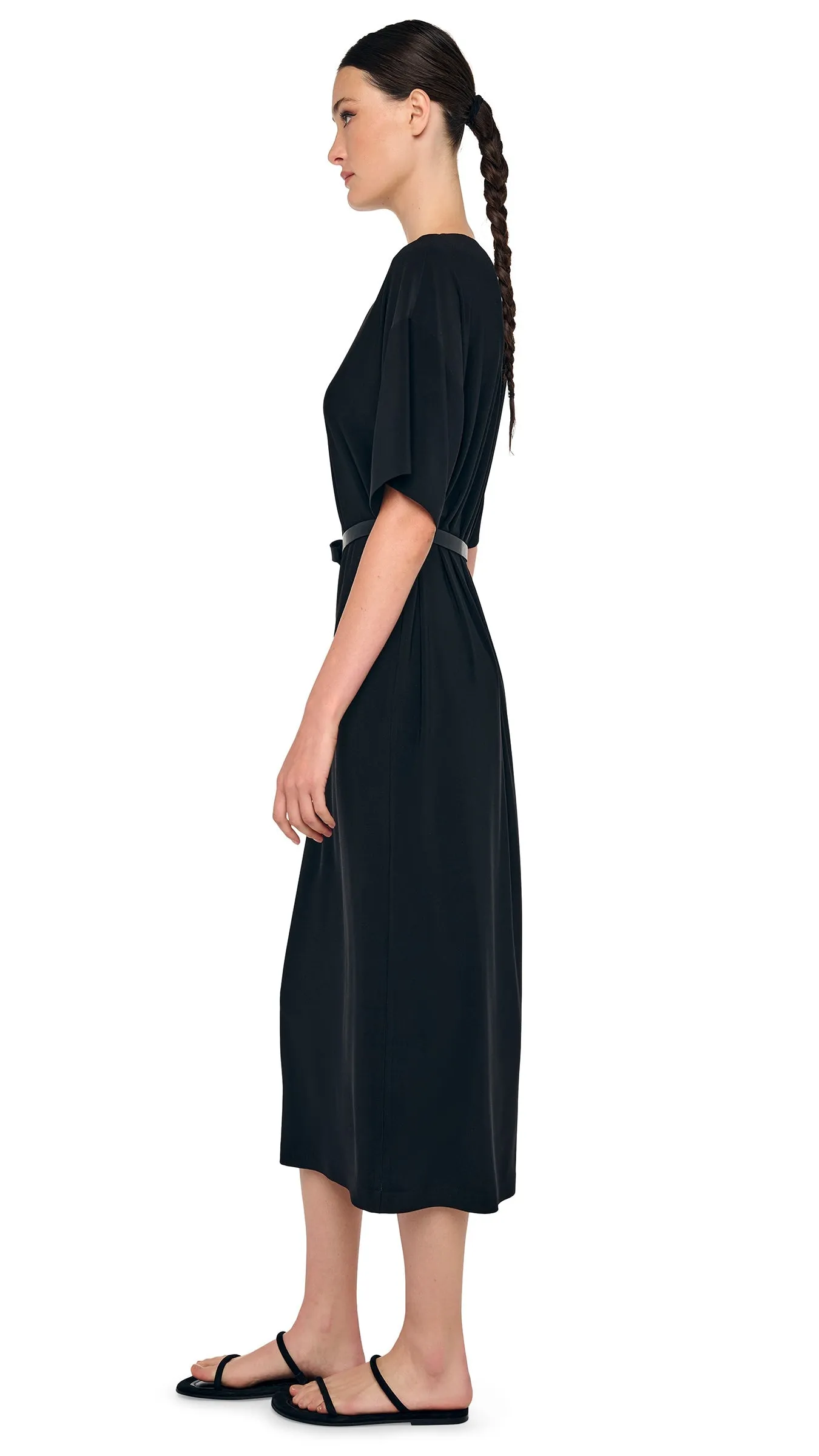 SHORT SLEEVE BOXY DRESS TO MIDCALF sold by Norma Kamali product image thumbnail 2