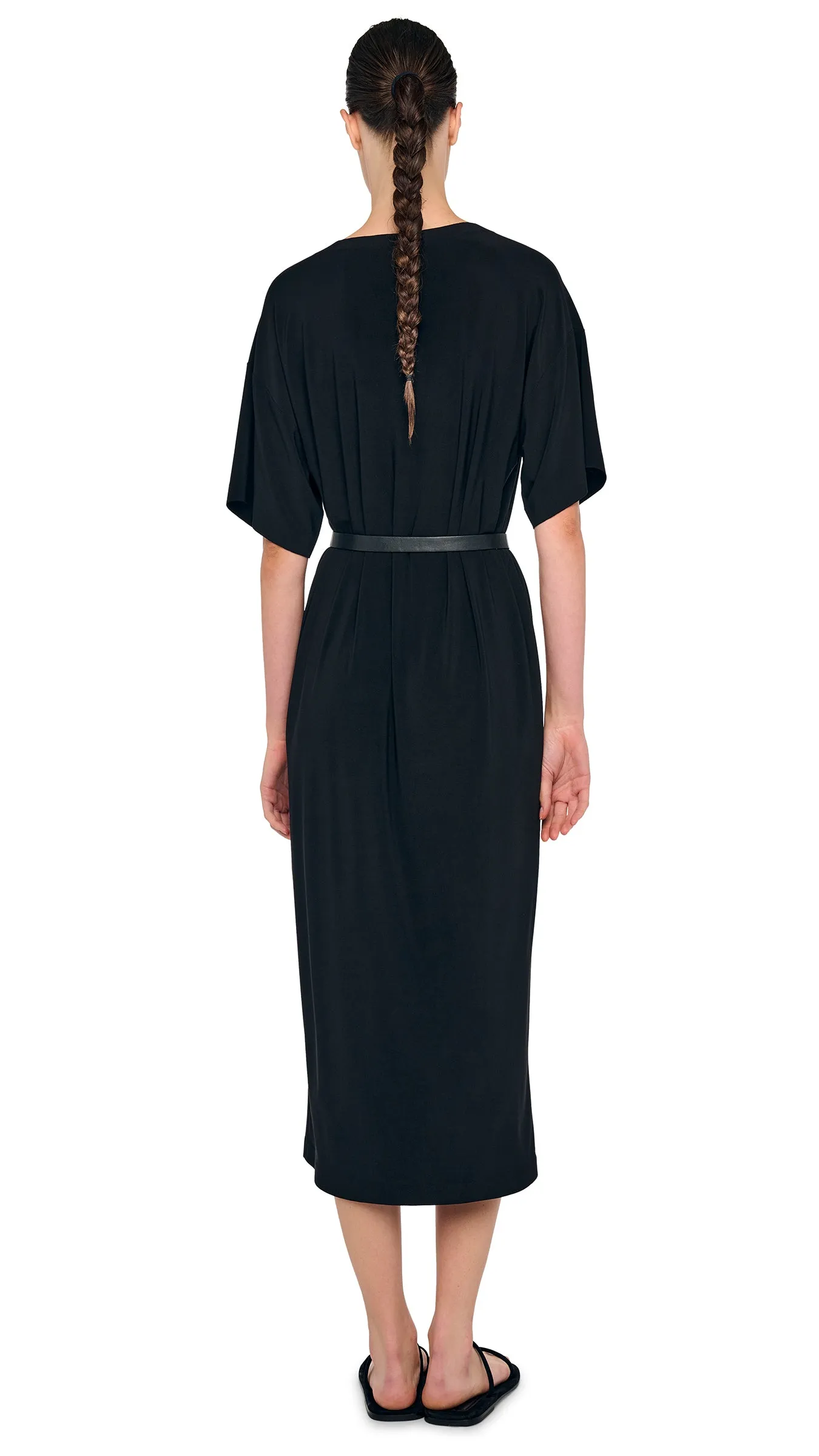 SHORT SLEEVE BOXY DRESS TO MIDCALF sold by Norma Kamali product image thumbnail 3