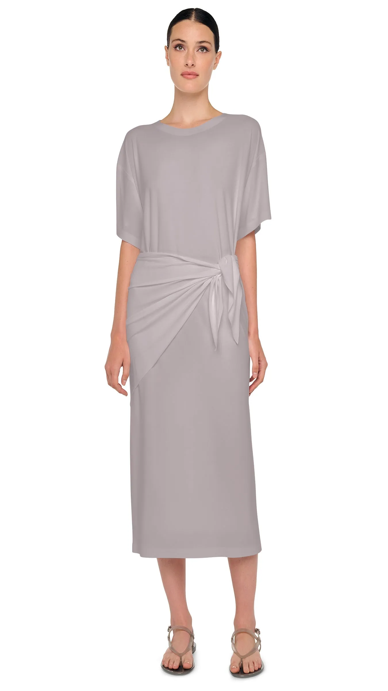 SHORT SLEEVE BOXY DRESS TO MIDCALF sold by Norma Kamali