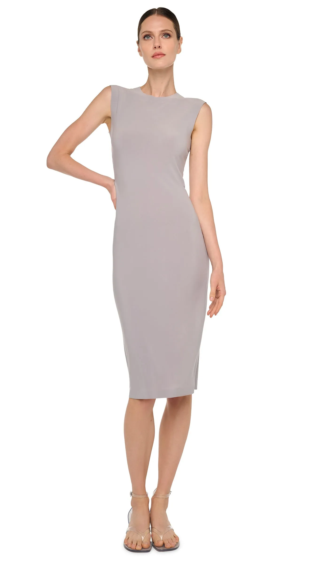 SLEEVELESS DRESS TO KNEE sold by Norma Kamali product image thumbnail 4