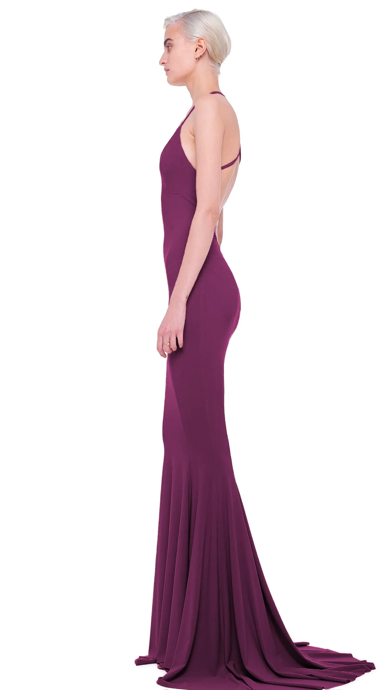 LOW BACK FISHTAIL GOWN sold by Norma Kamali product image thumbnail 2