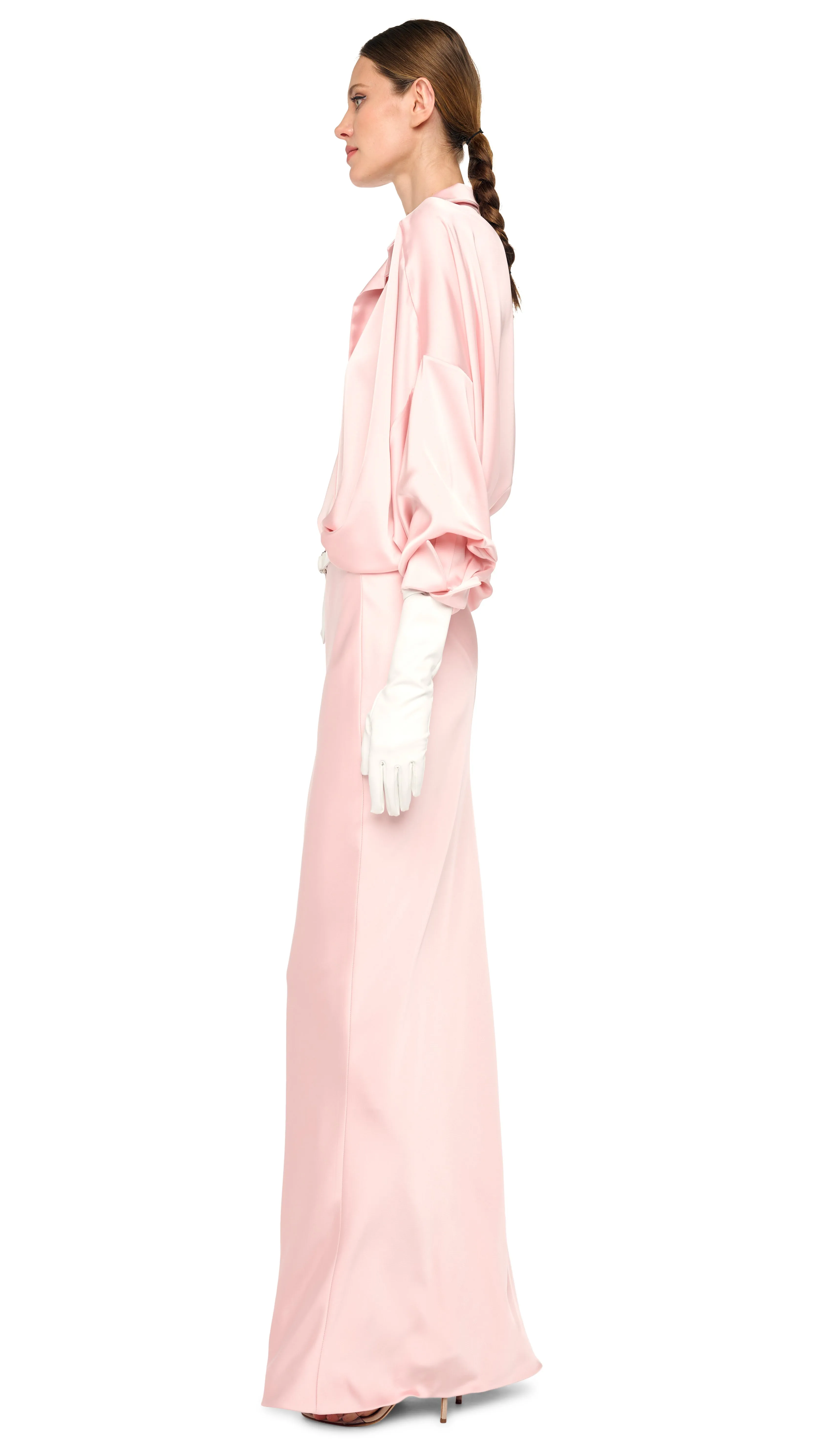 SUPER OVERSIZED BOYFRIEND NK SHIRT BODYSUIT sold by Norma Kamali product image thumbnail 2