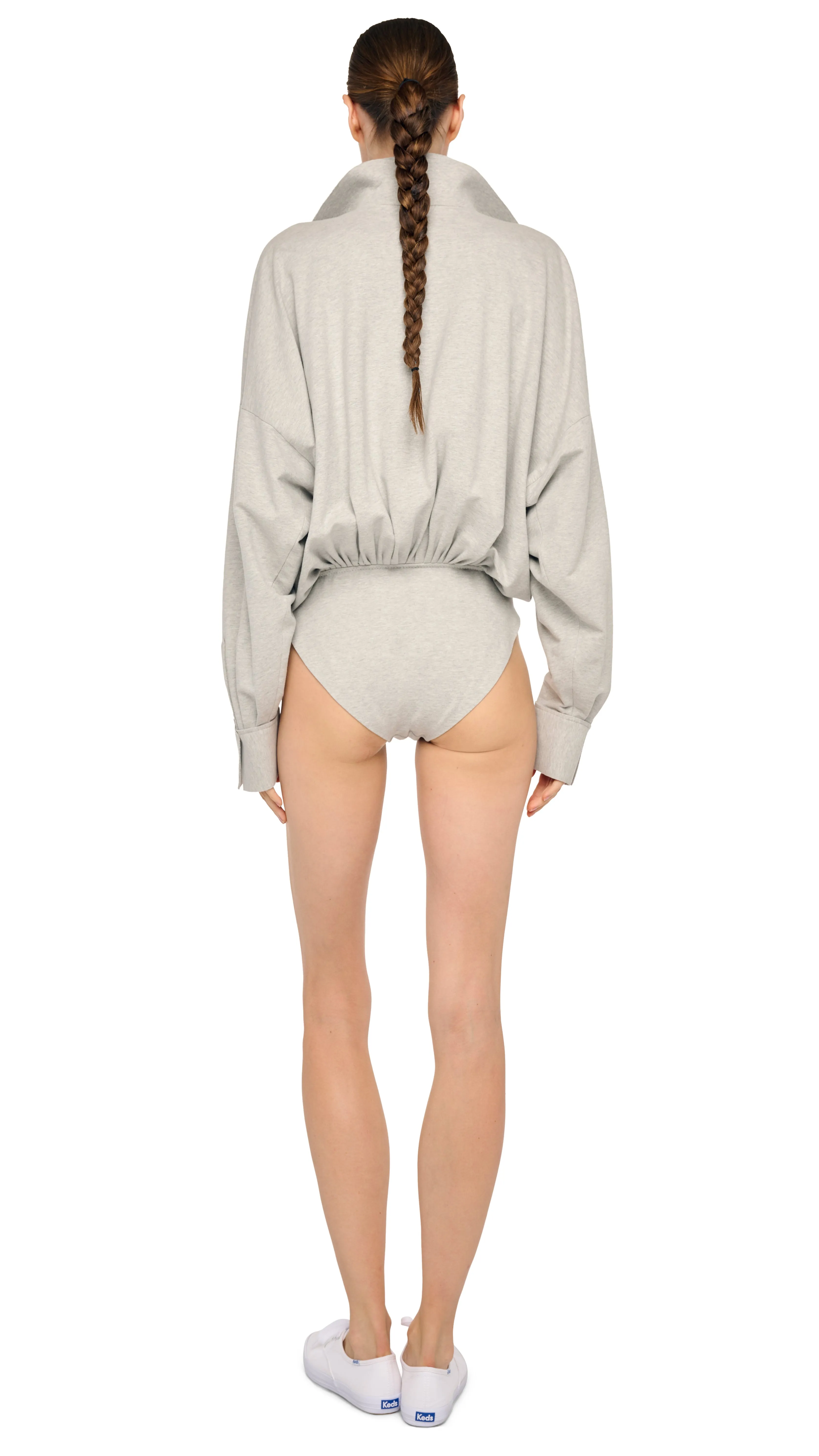 SUPER OVERSIZED BOYFRIEND NK SHIRT BODYSUIT sold by Norma Kamali product image thumbnail 4