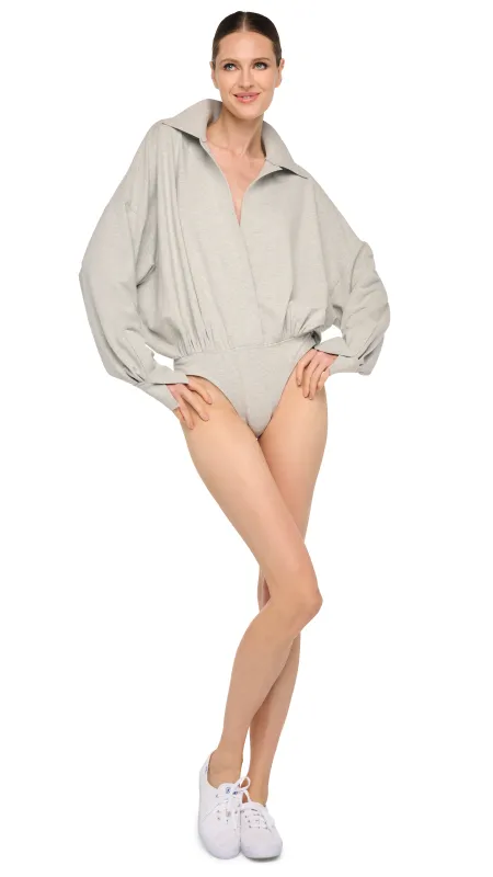 SUPER OVERSIZED BOYFRIEND NK SHIRT BODYSUIT sold by Norma Kamali