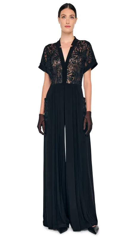 GERALYN SHORT SLEEVE JUMPSUIT sold by Norma Kamali