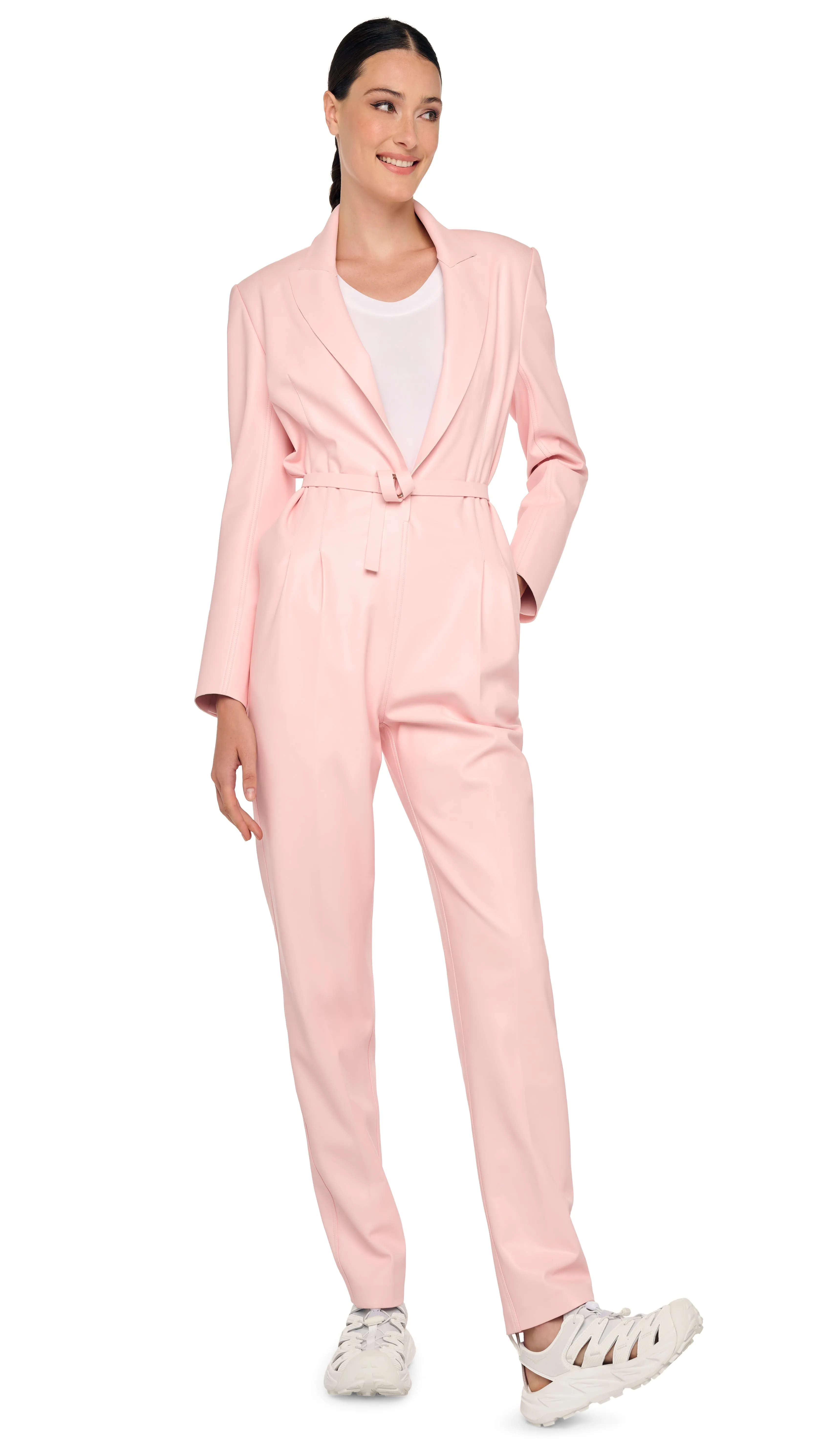 EASY FIT SINGLE BREASTED JUMPSUIT sold by Norma Kamali product image thumbnail 4