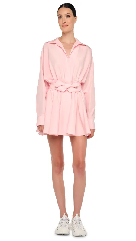 SUPER OVERSIZED BF NK SHIRT FLARED MINI DRESS sold by Norma Kamali