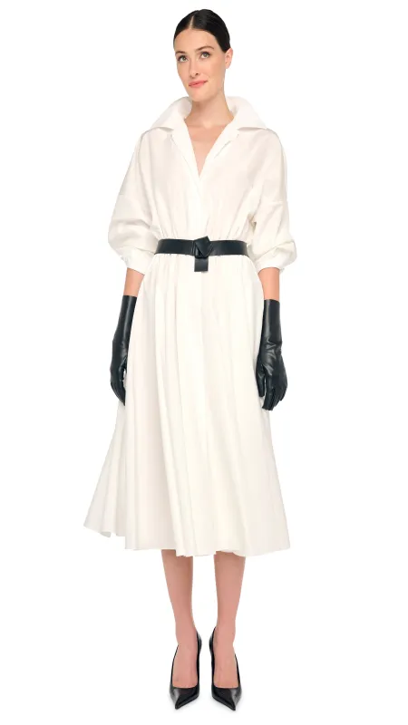 SUPER OVERSIZED BF NK SHIRT FLARED DRESS sold by Norma Kamali