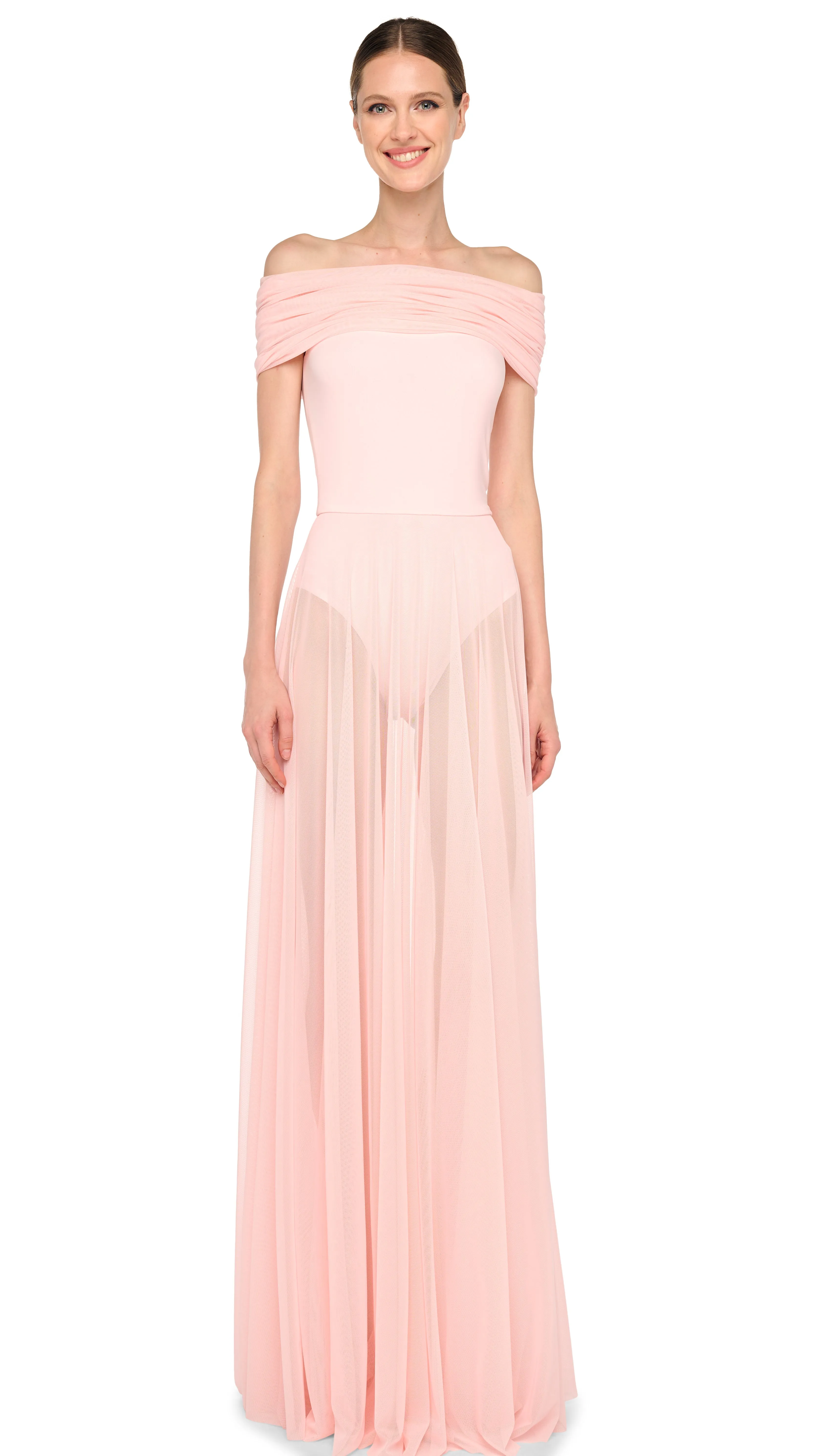 COWL COMBO FLARED GOWN sold by Norma Kamali