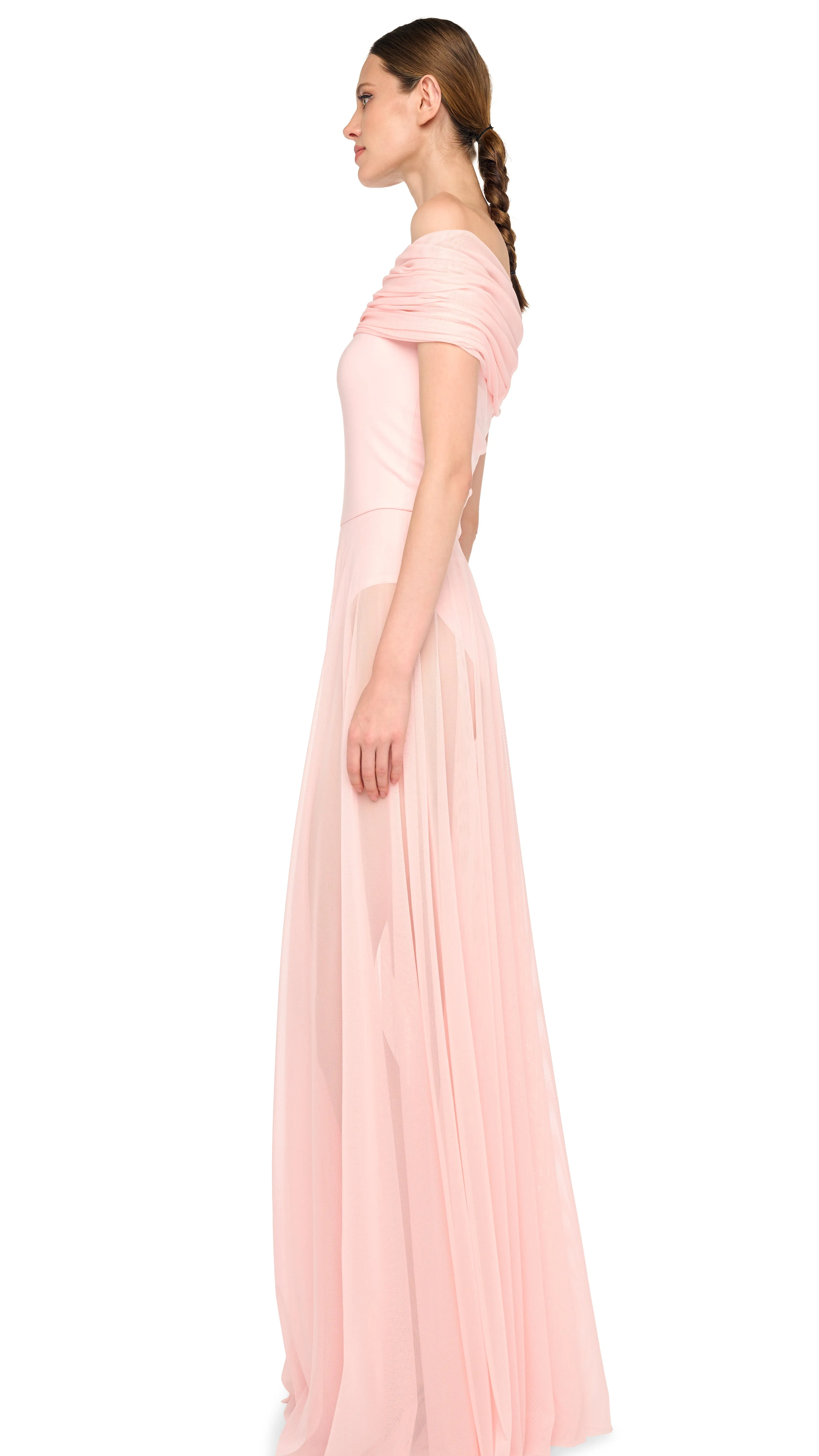 COWL COMBO FLARED GOWN sold by Norma Kamali product image thumbnail 2