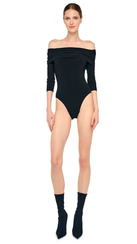 3/4 SLEEVE COWL BODYSUIT sold by Norma Kamali
