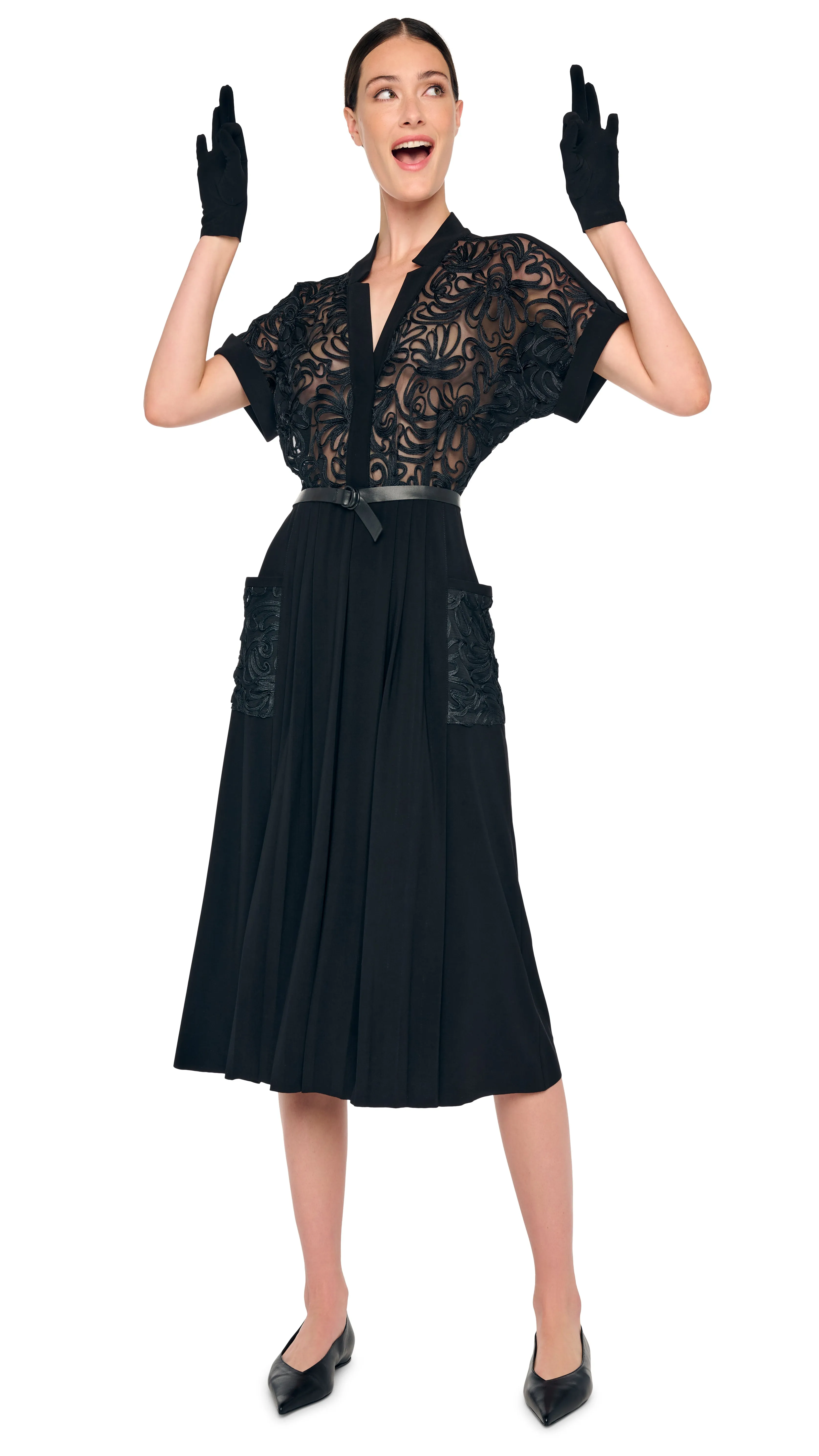 GERALYN SHORT SLEEVE DRESS sold by Norma Kamali product image thumbnail 4