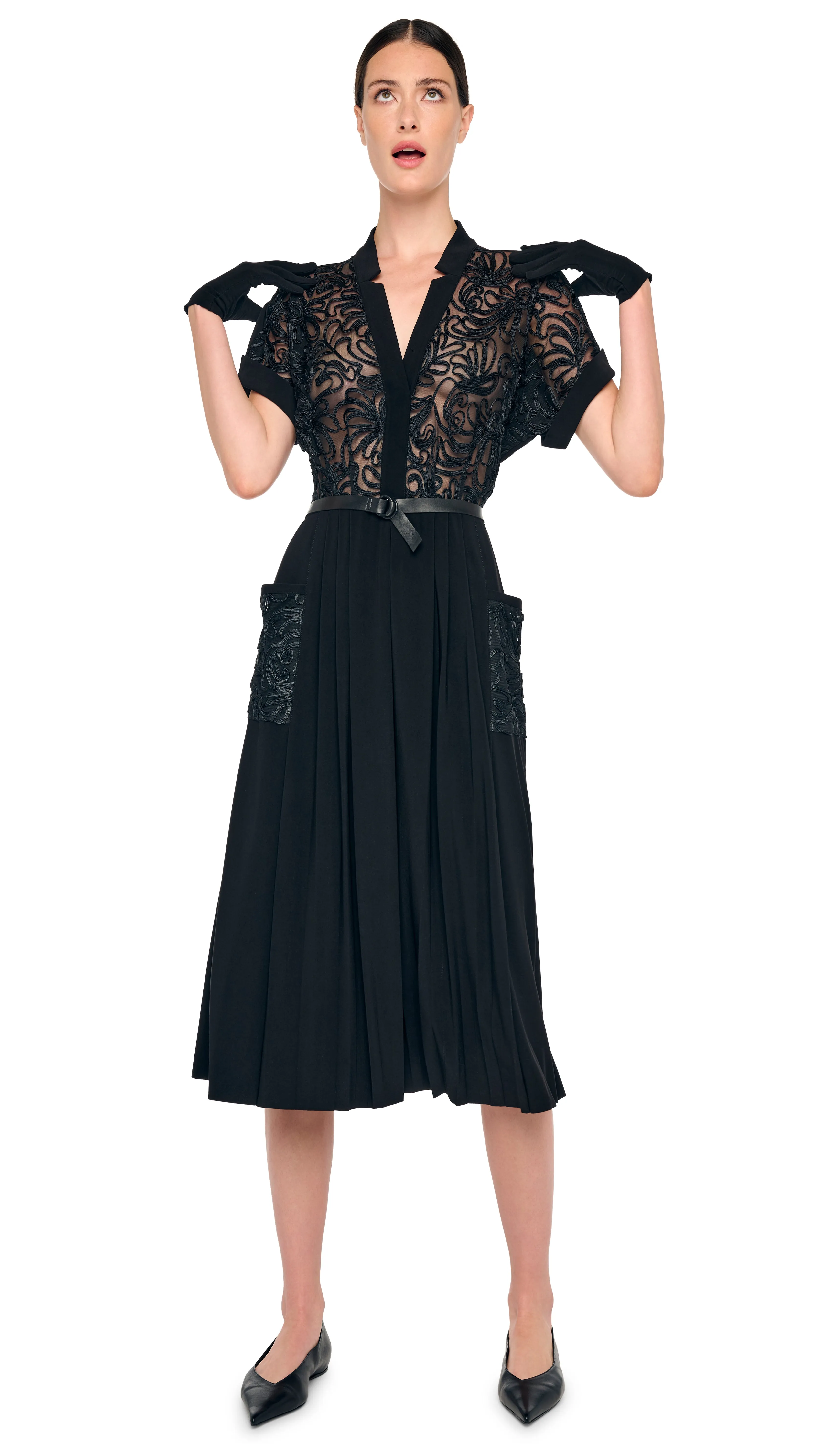 GERALYN SHORT SLEEVE DRESS sold by Norma Kamali product image thumbnail 5