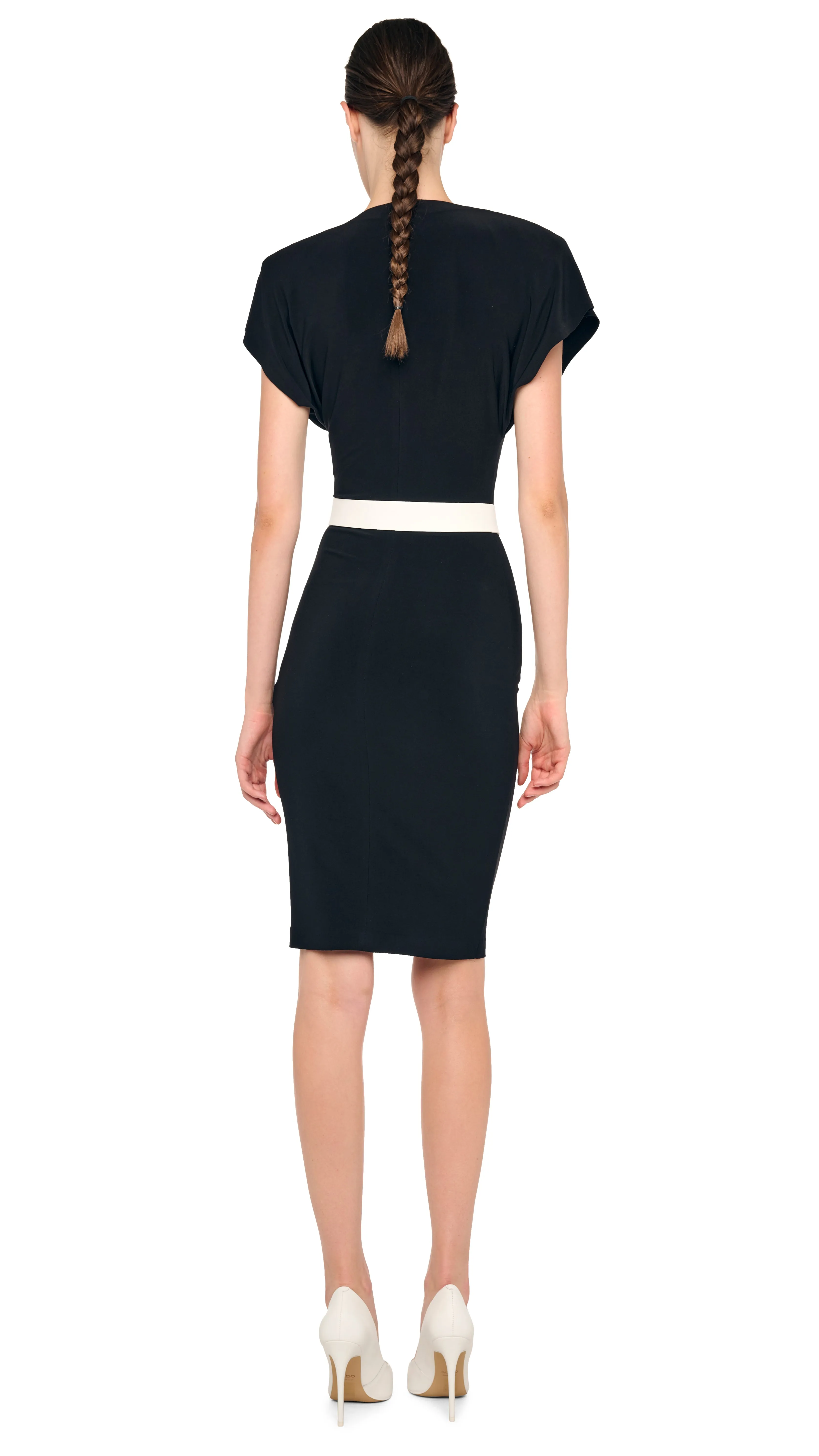 CAP SLEEVE SHOULDER PAD DRESS sold by Norma Kamali product image thumbnail 3