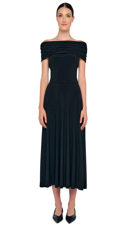 COWL HOODED FLARED DRESS sold by Norma Kamali