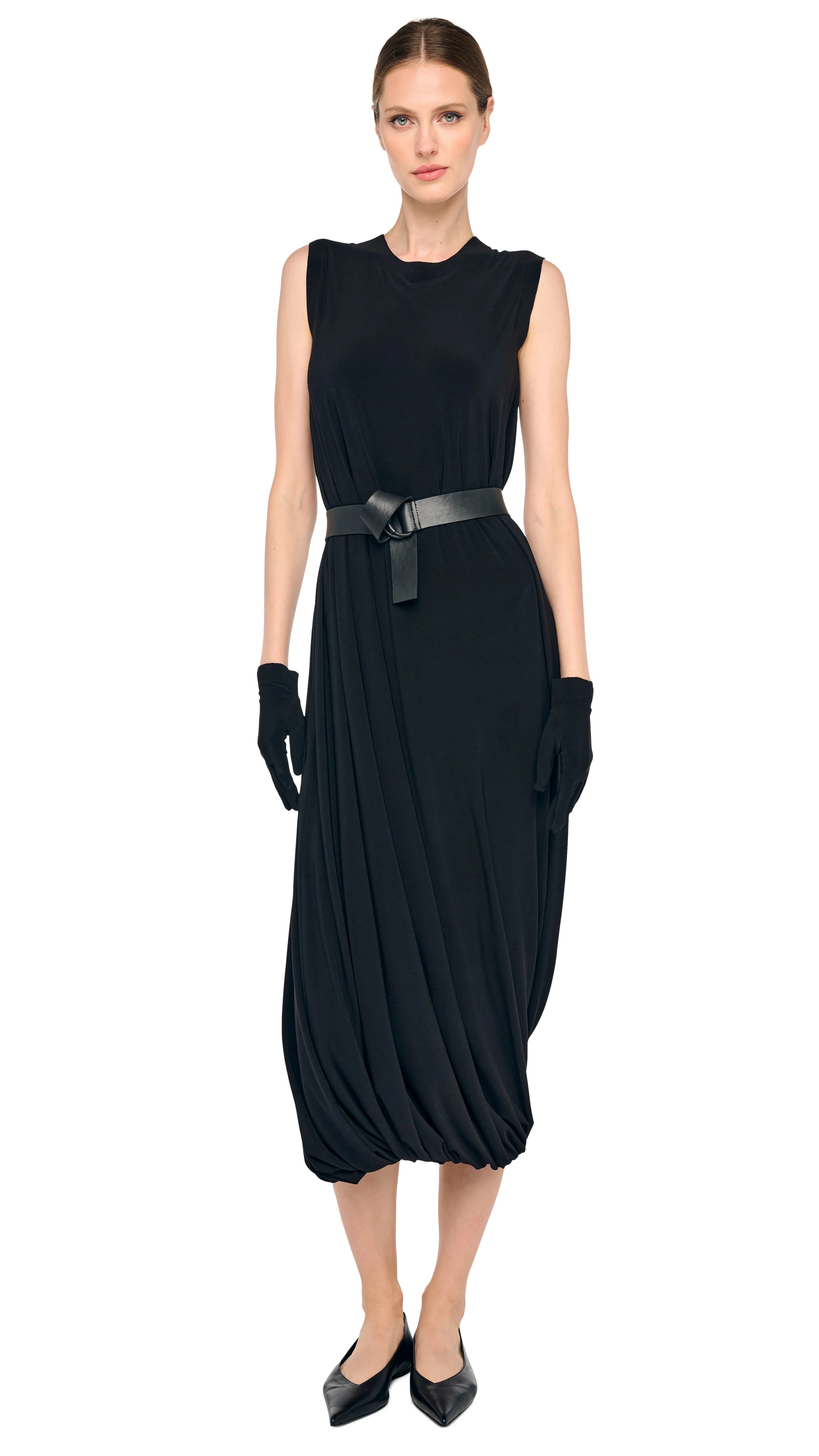 SLEEVELESS TWIST MIDCALF DRESS sold by Norma Kamali