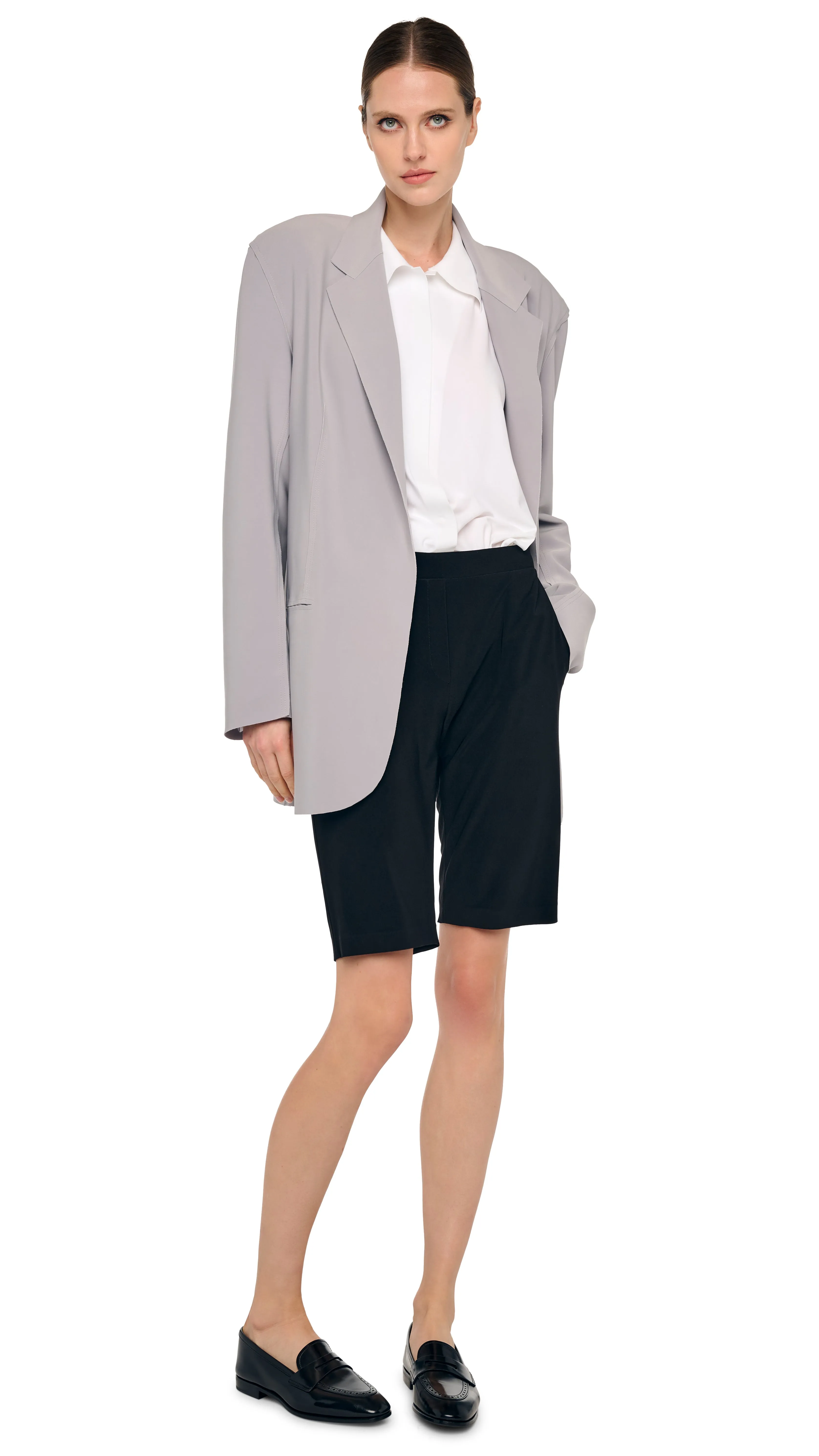 FLAT FRONT BERMUDA SHORT sold by Norma Kamali product image thumbnail 5