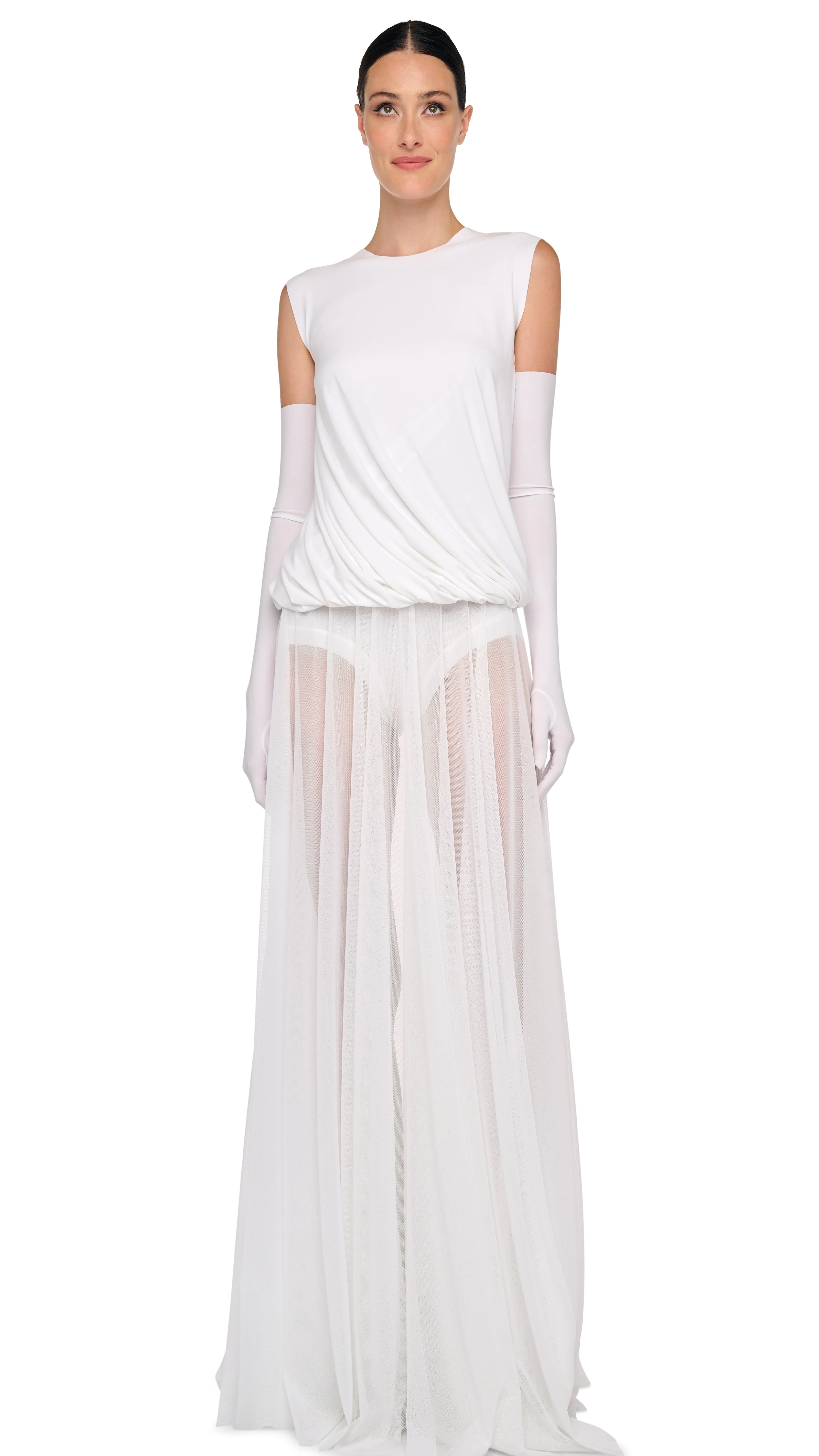 FLARED SKIRT TO FLOOR sold by Norma Kamali