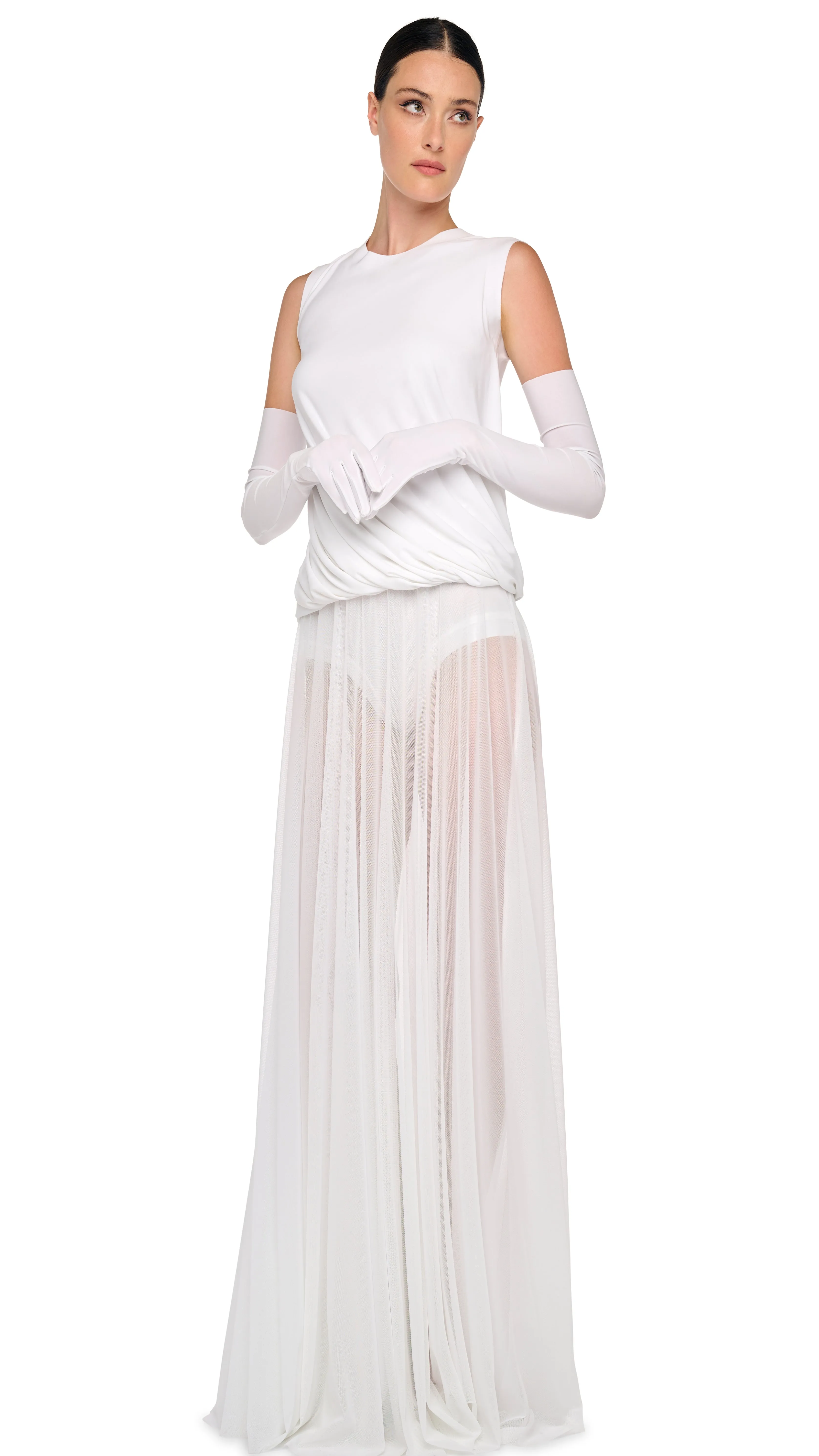 FLARED SKIRT TO FLOOR sold by Norma Kamali product image thumbnail 5