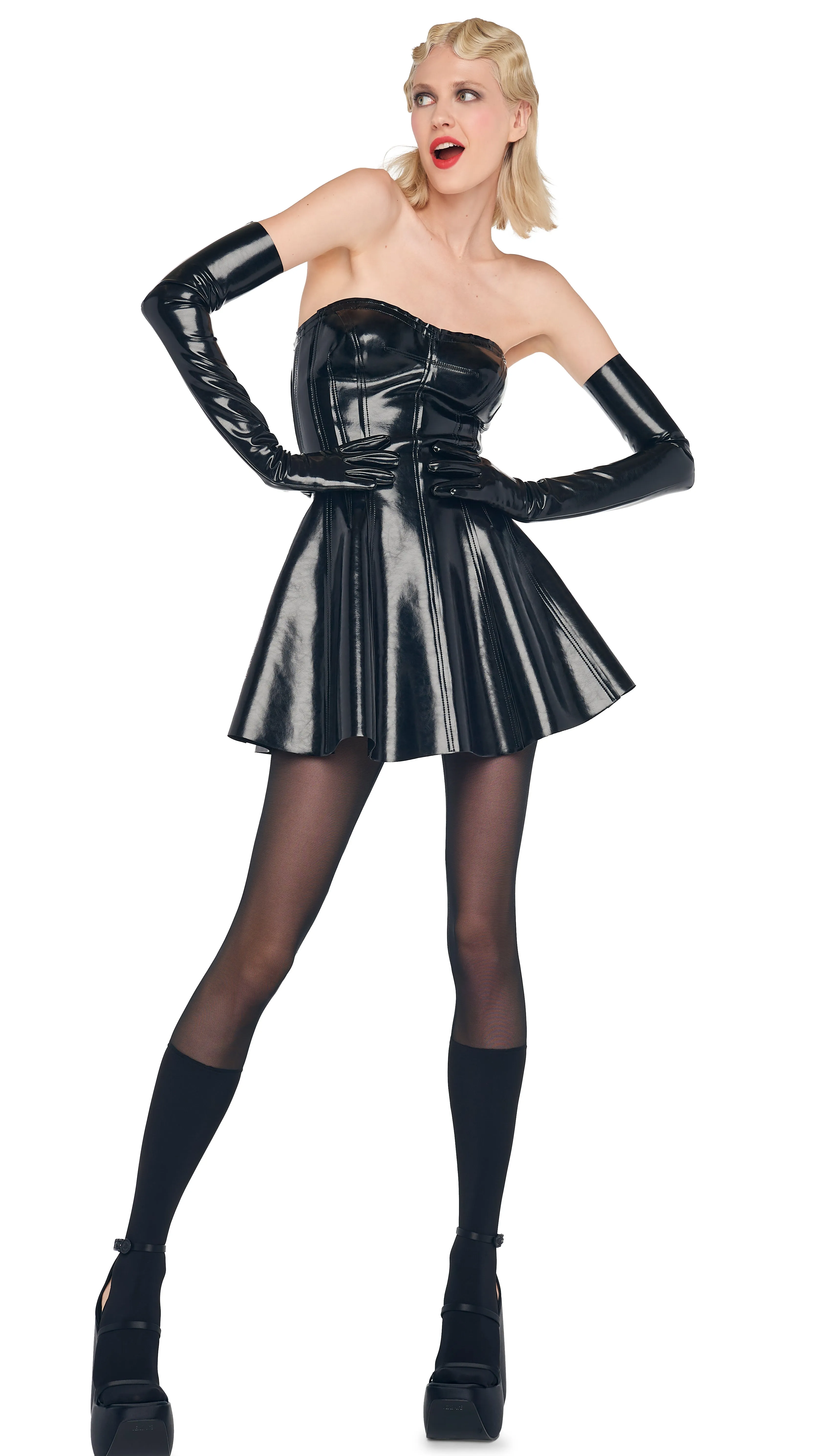 STRAPLESS GRACE MINI DRESS sold by Norma Kamali product image thumbnail 5