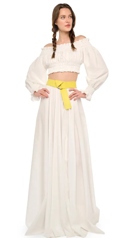 LONG SLEEVE PEASANT CROPPED TOP made by Sweats