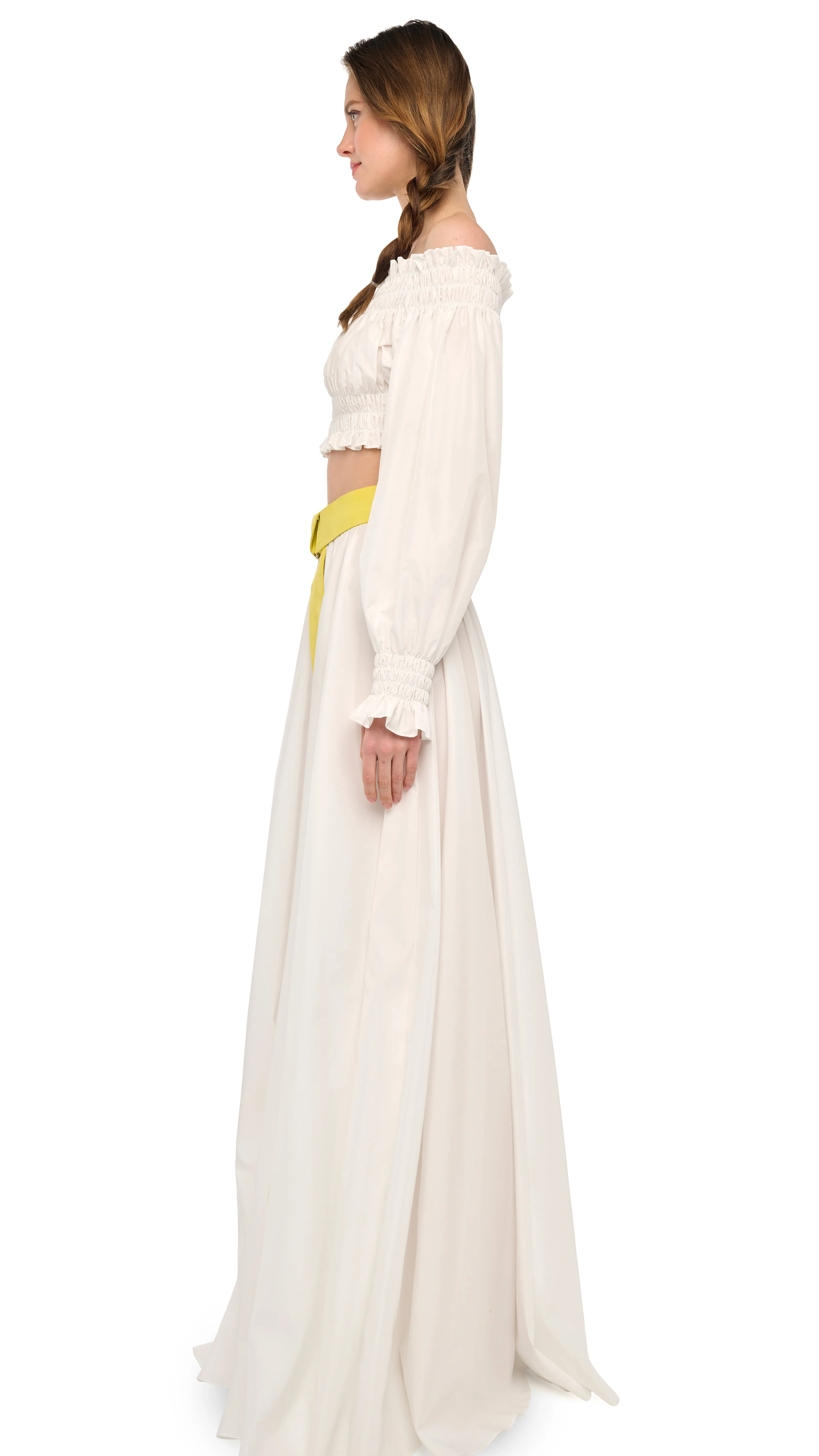 LONG SLEEVE PEASANT CROPPED TOP sold by Norma Kamali product image thumbnail 2