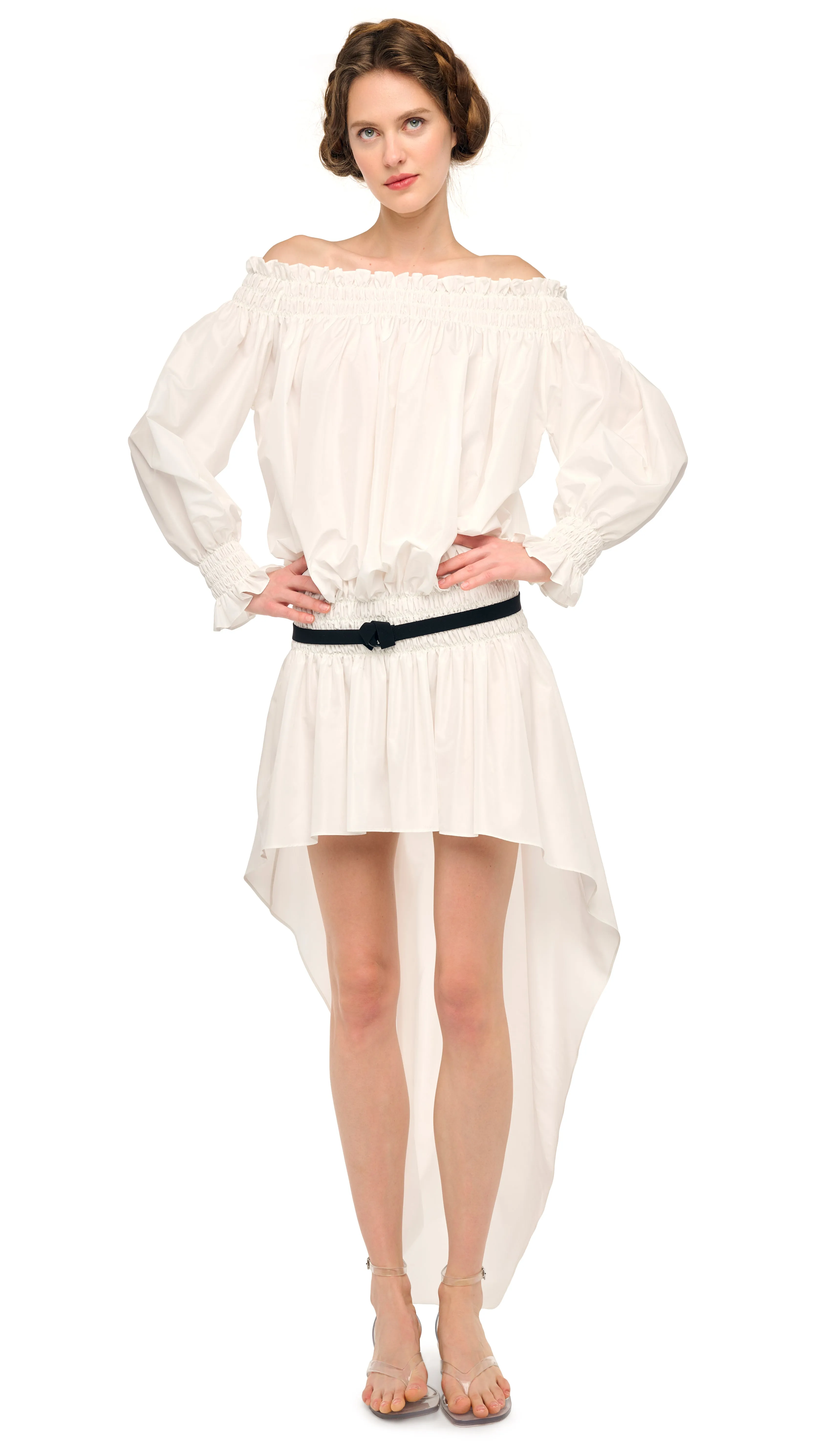 LONG SLEEVE PEASANT HI LOW DRESS sold by Norma Kamali