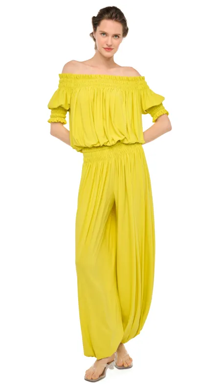 PEASANT PUFF JUMPSUIT made by Norma Kamali