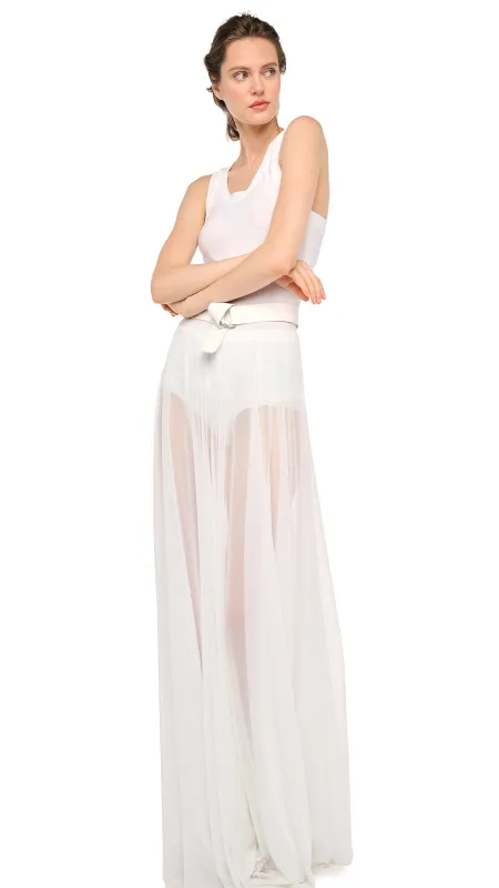 FLARED SKIRT TO FLOOR WITH PANTY sold by Norma Kamali